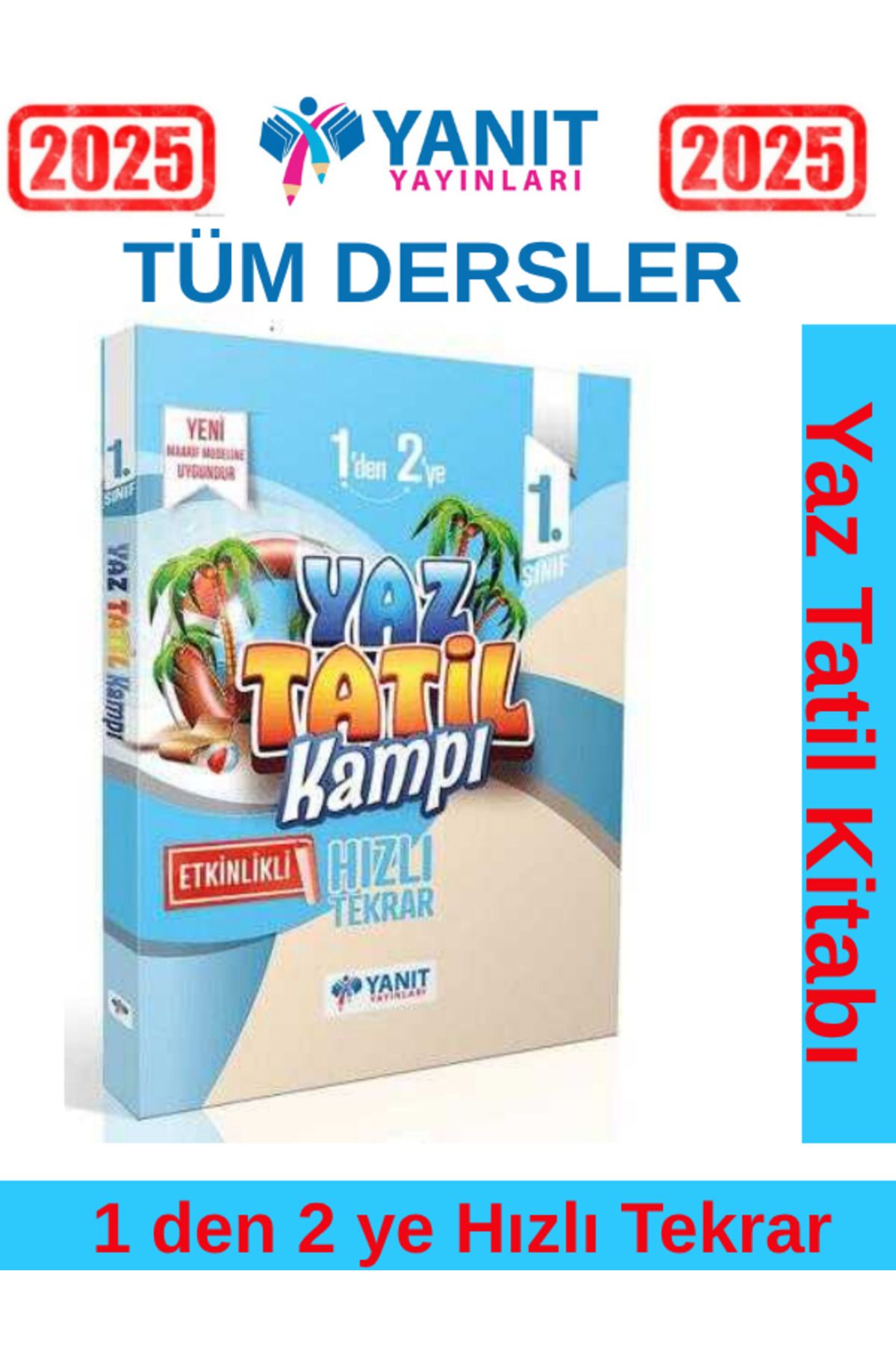 Bilfen Yayıncılık Yanıt Yayınları Güncel 1'den 2'Ye HIZLI TEKRAR Yaz Tatil Kamp Kitabı