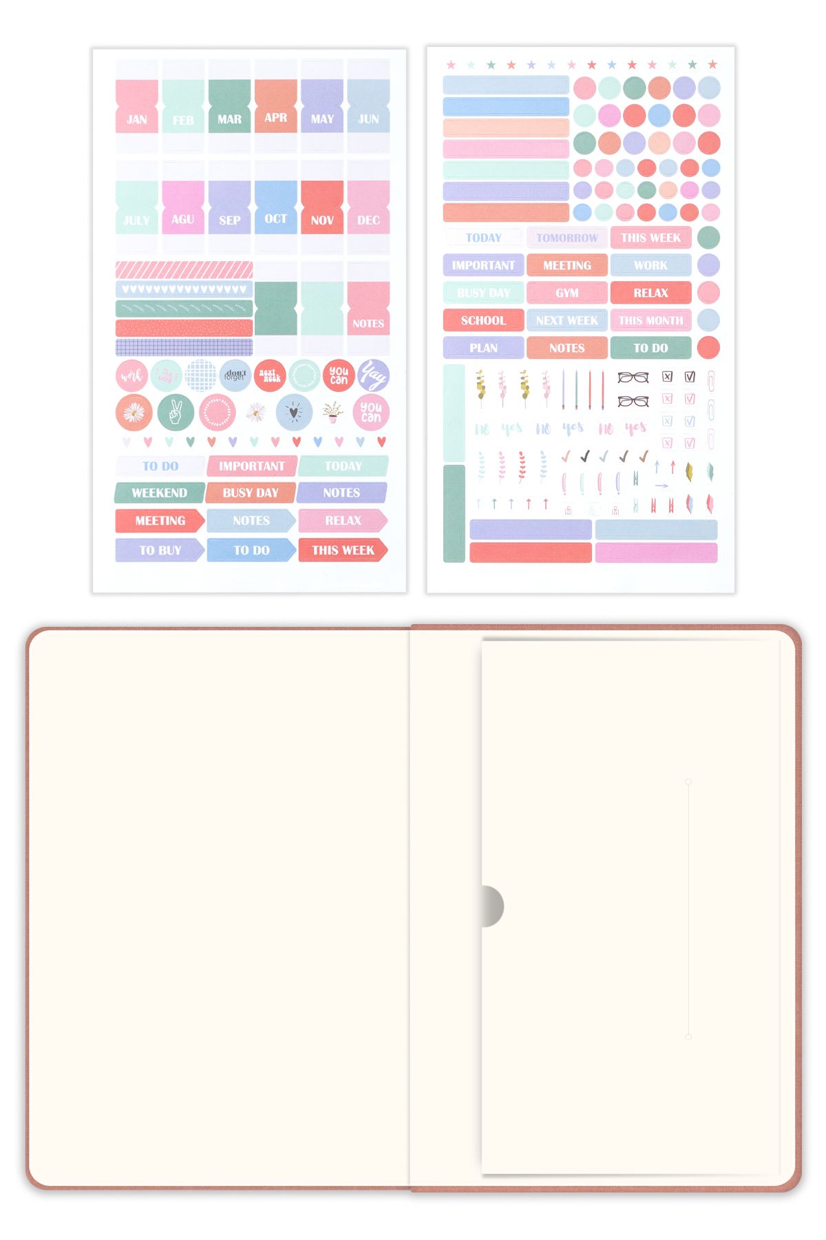 Matt Notebook-Agendă academică A5 din in 2025-2026 15x21 cm - 17 luni roz 5