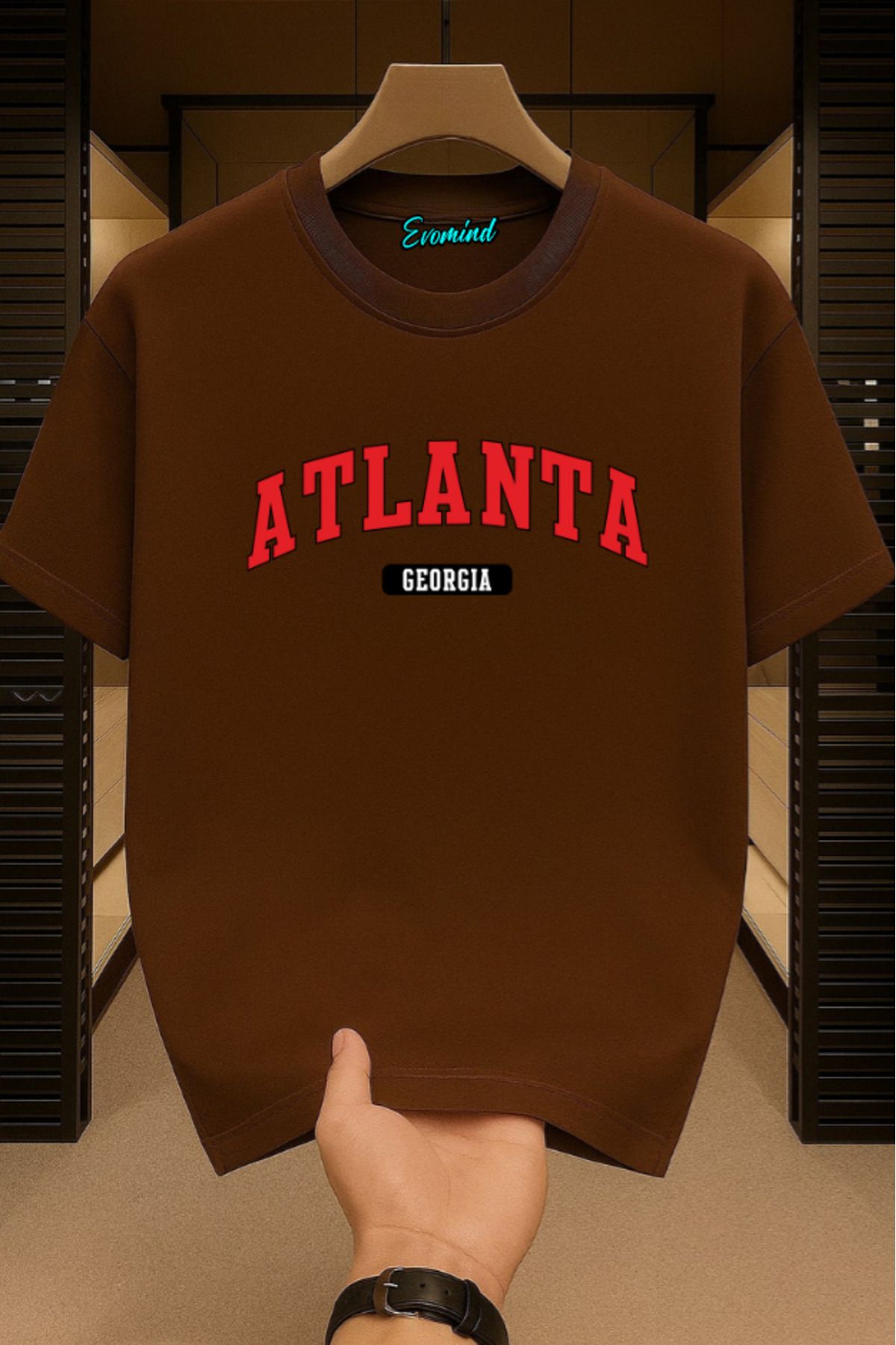 Evomind Atlanta Ga Baskılı Unisex T-shirt