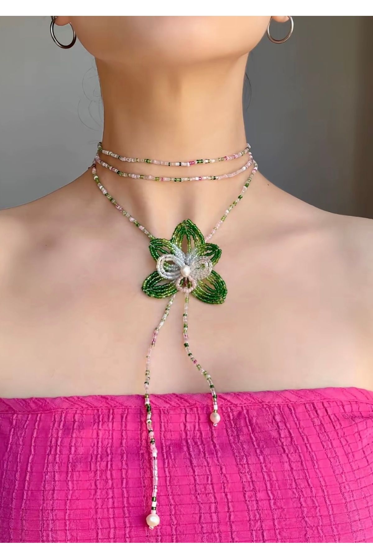 Glowelier Flora Winx Tema Çiçek Kolye | El yapımı