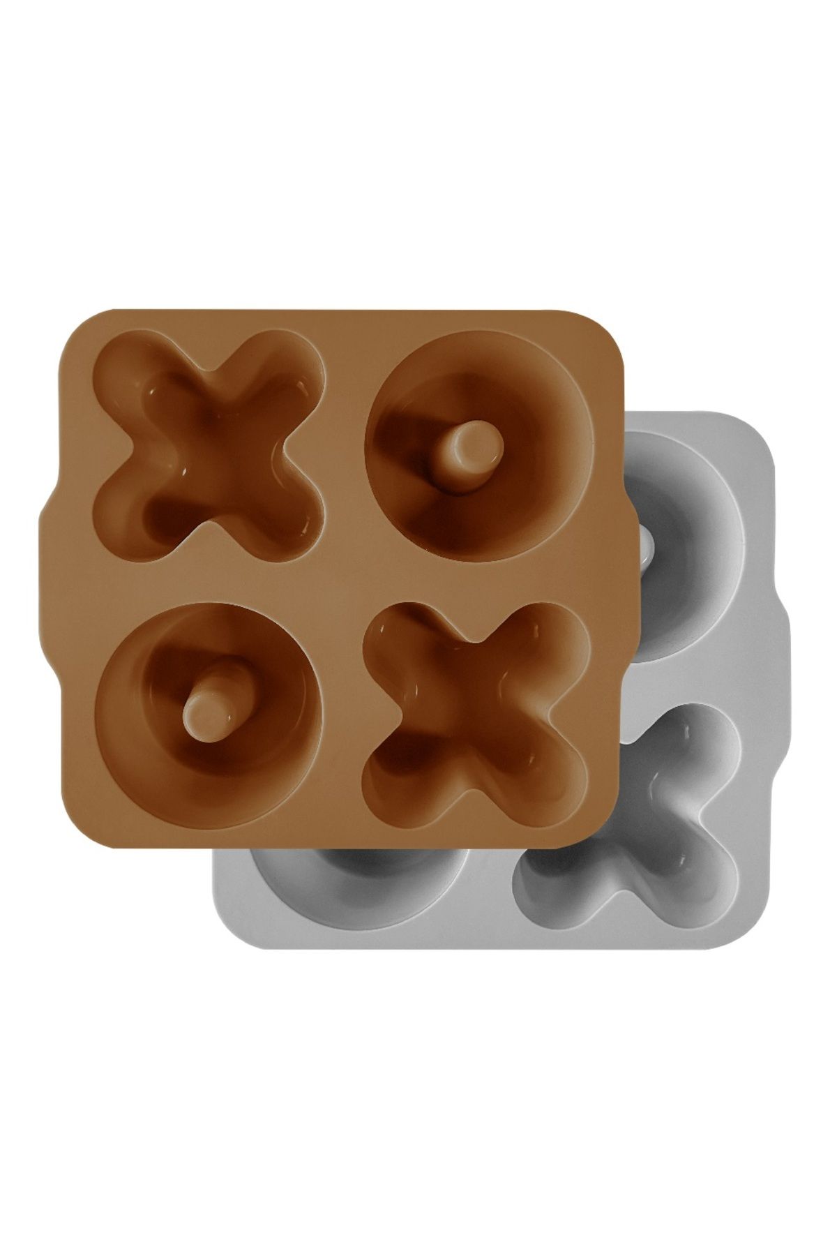 MBB ETİCARET OiOi XOXO Silikon Kek Kalıbı Woody Brown / Powder Grey