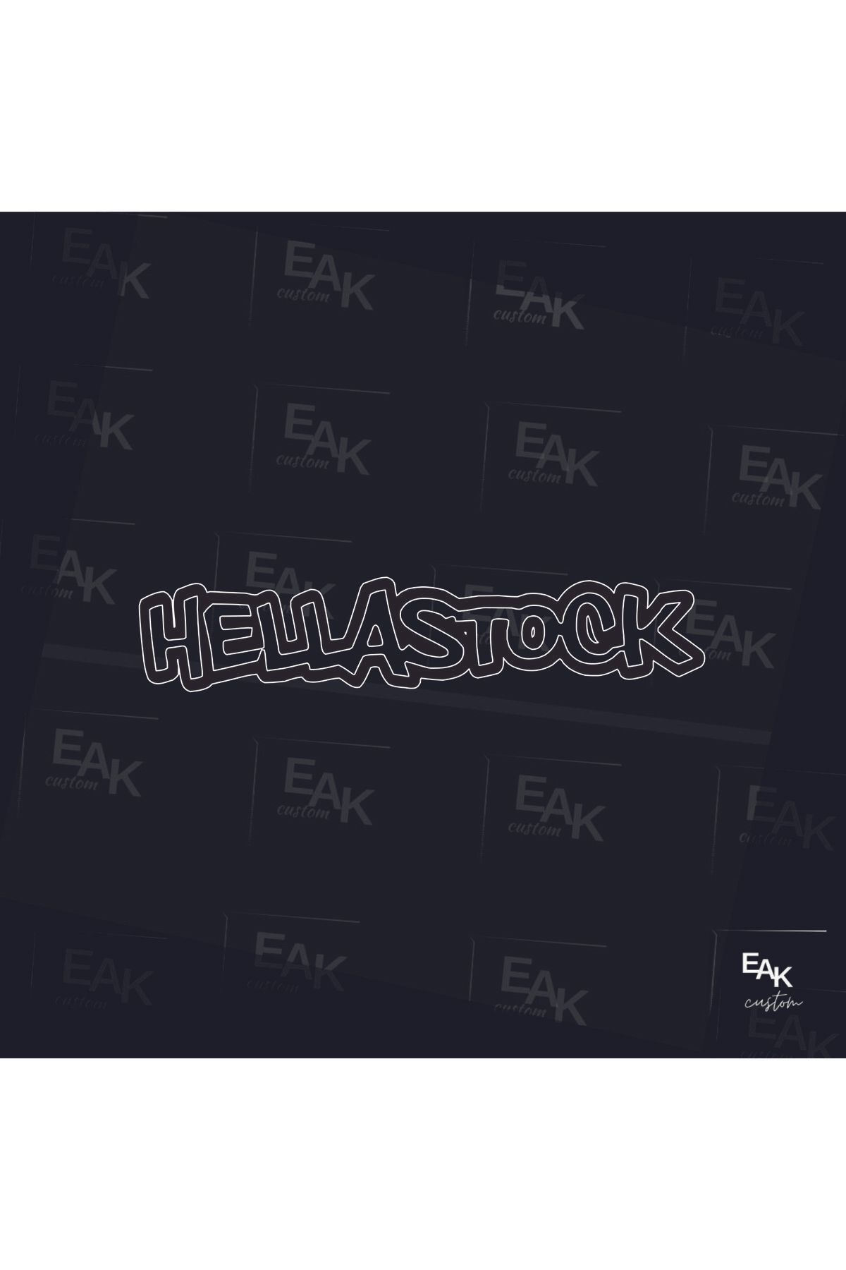 eakcustom HELLASTOCK oto sticker (20cm x 4cm)
