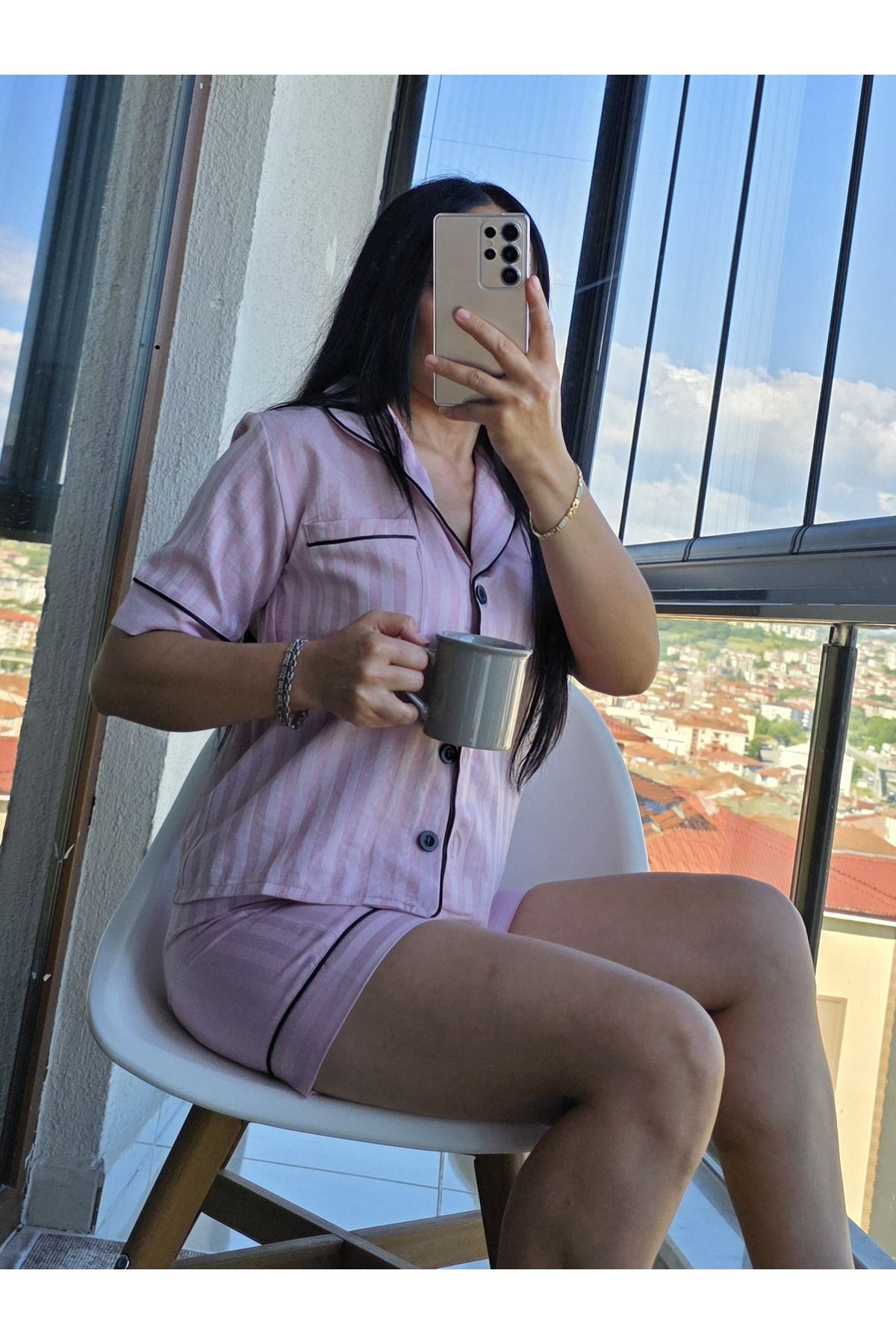 noir boutique Şortlu Pijama Takımı