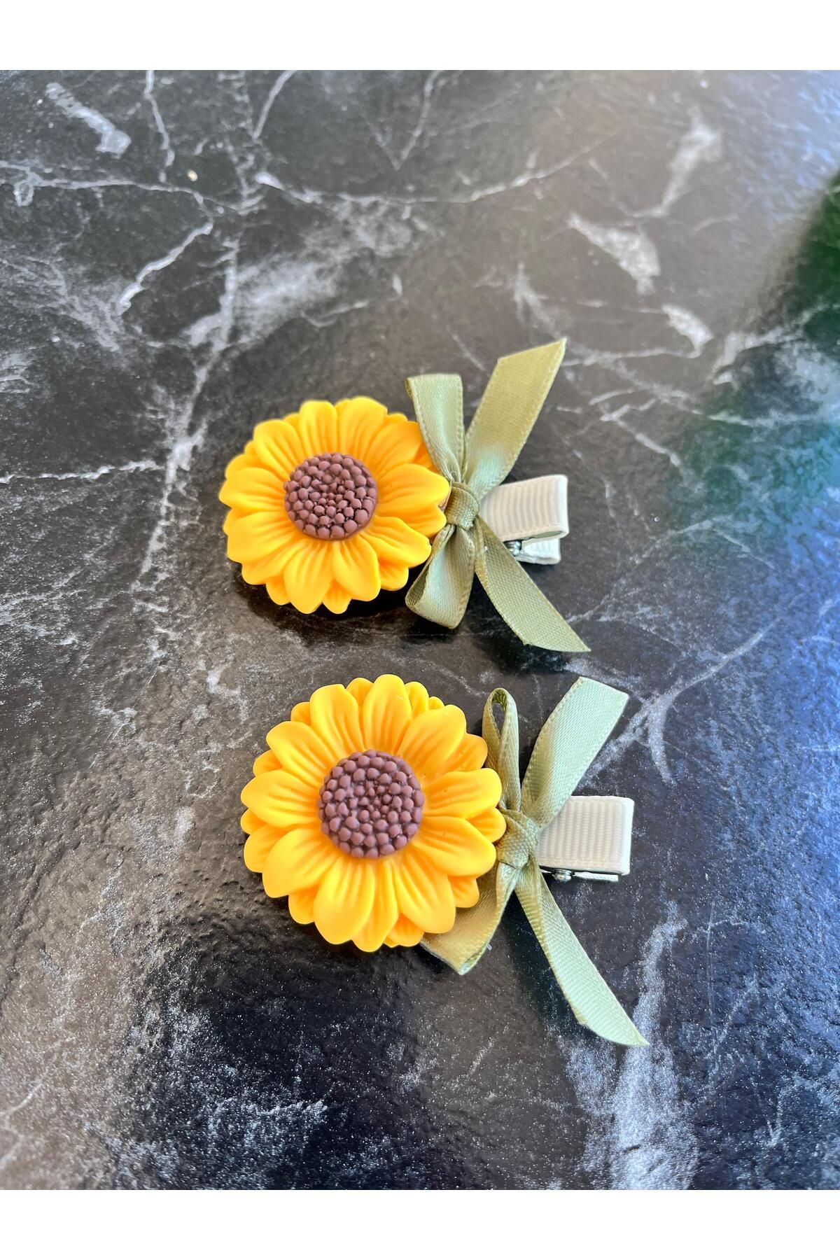 EMKSHOP AYÇİÇEĞİ FİGÜRLÜ ZARİF ÇİFT PENS TOKA