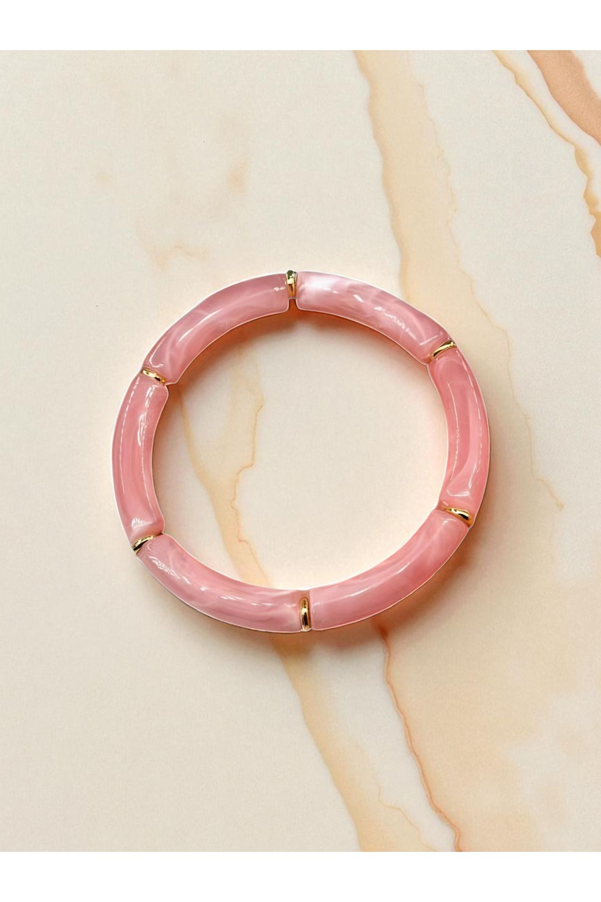 dela otantik El Yapımı Bohem Parlak Akrilik Kalın Ayarlanabilir Bileklik – Otantik Bijuteri Takı - Bracelet