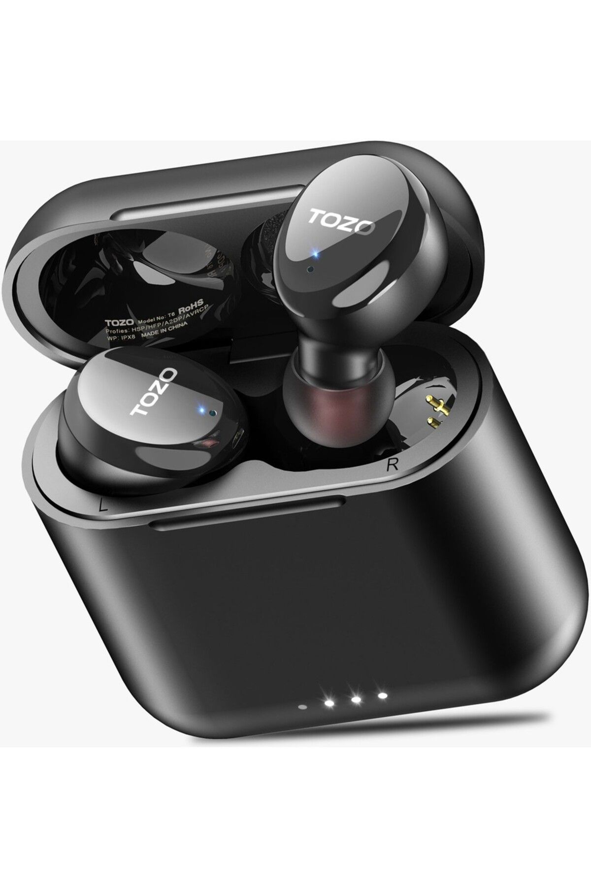 TOZO T6S Ip-X8 Su Geçirmez Kablosuz Şarj Özellikli Dokunmatik Kontrol Kulakiçi Kablosuz 5.3 Bluetooth