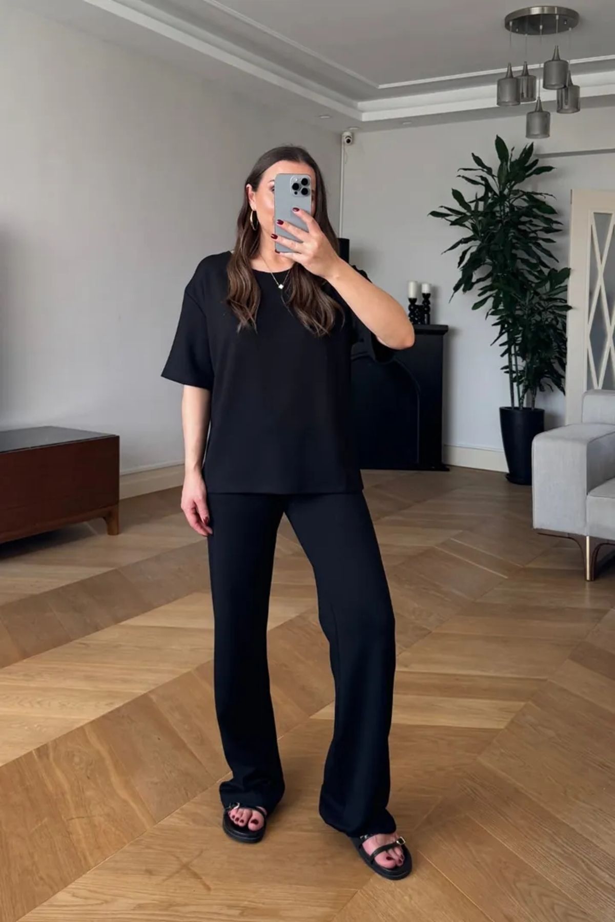 Tuba Butik Basic Tshirt Eşofman Kadın Takım