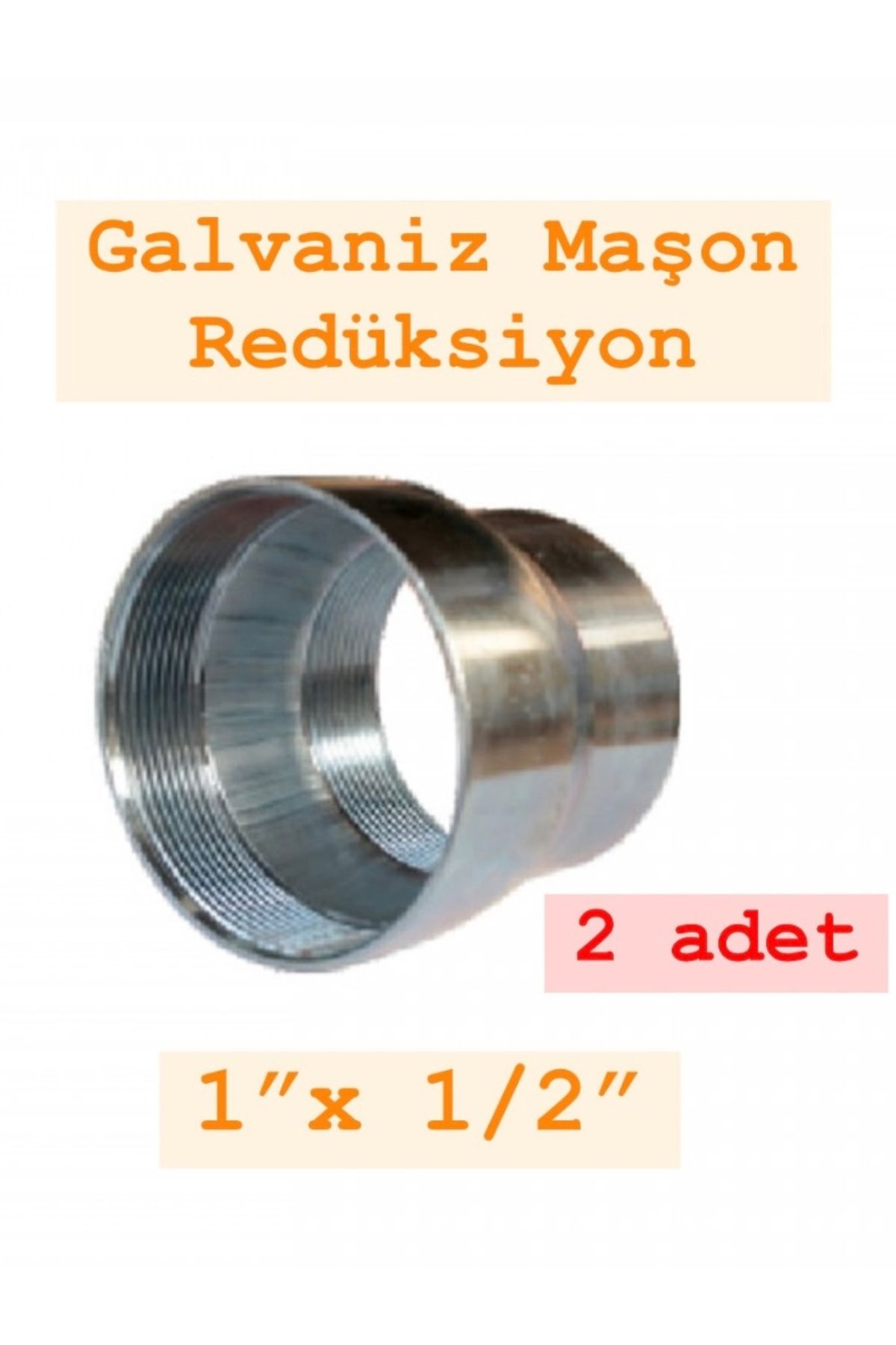 SFS 1”x 1/2” Galvanizli Manşon Redüksiyon – 2 Adet