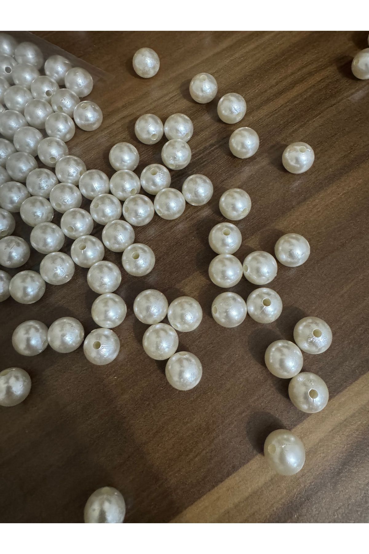 Zelisceisler 10mm Inci Beyaz Delikli İnci