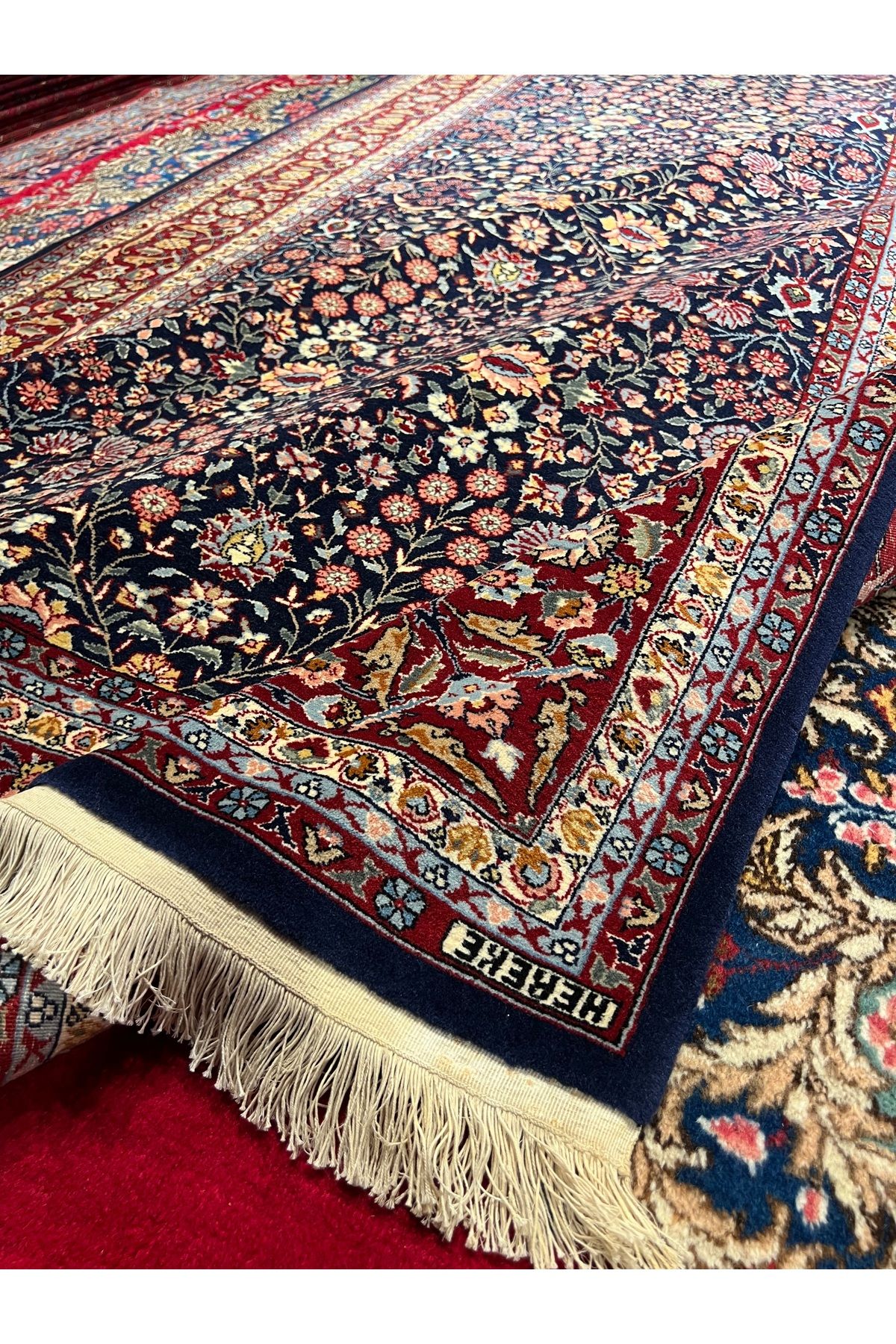 RD RAMAZAN DAĞ EL HALI SANATI El Dokuma Hereke Halısı İmzalı Yedi Dağın Çiçeği Sümerbank Dokuma Muazzam Bir Eser Ebat 300x200