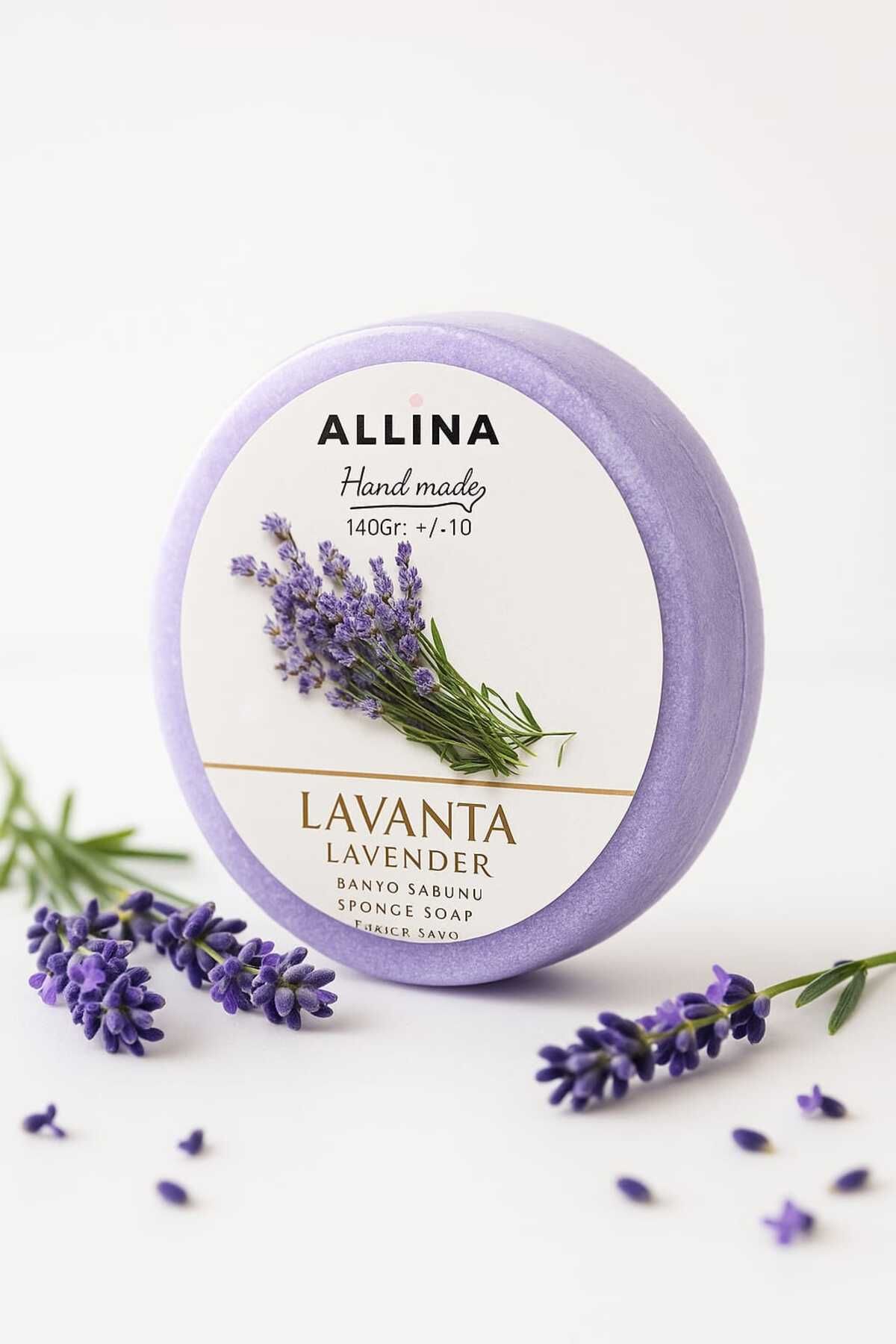 Home Lavanta Özlü ( Batık Ve Çilek Bacak Onarımına Yardımcı ) Doğal Süngerli Sabun 140-150 gr