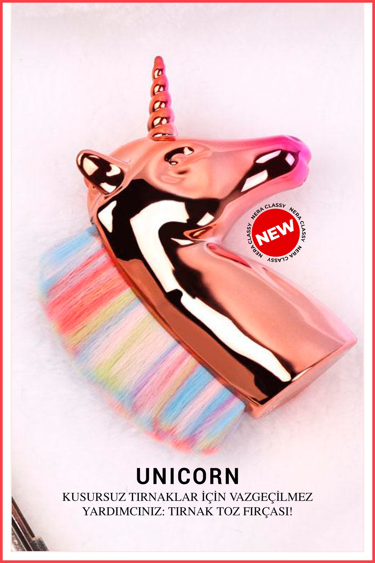 Nera Classy UNİCORN MODEL TIRNAK TOZ FIRÇASI