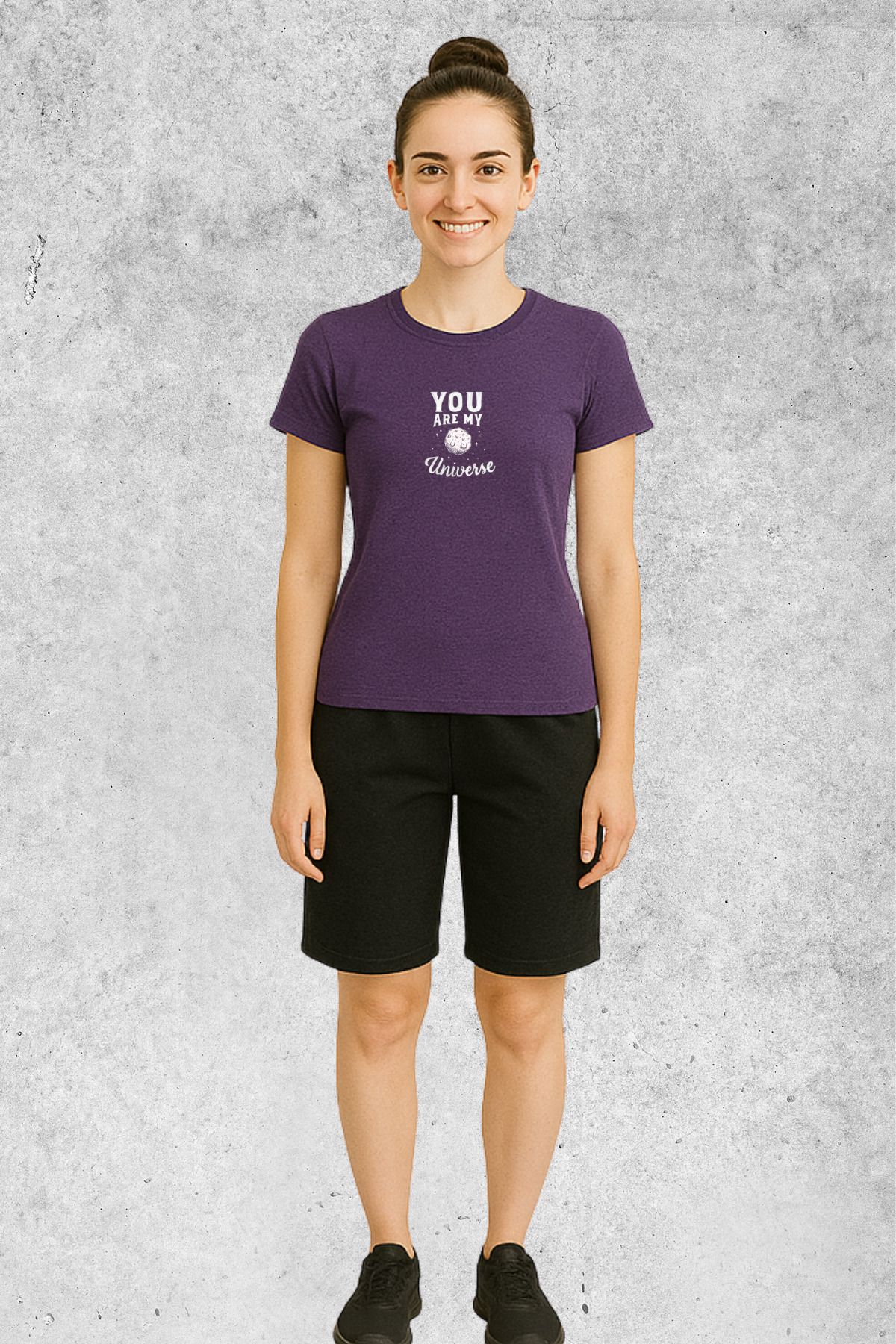 MOLICO Basic unisex sıfır yaka kısa kollu BASKILI TSHİRT