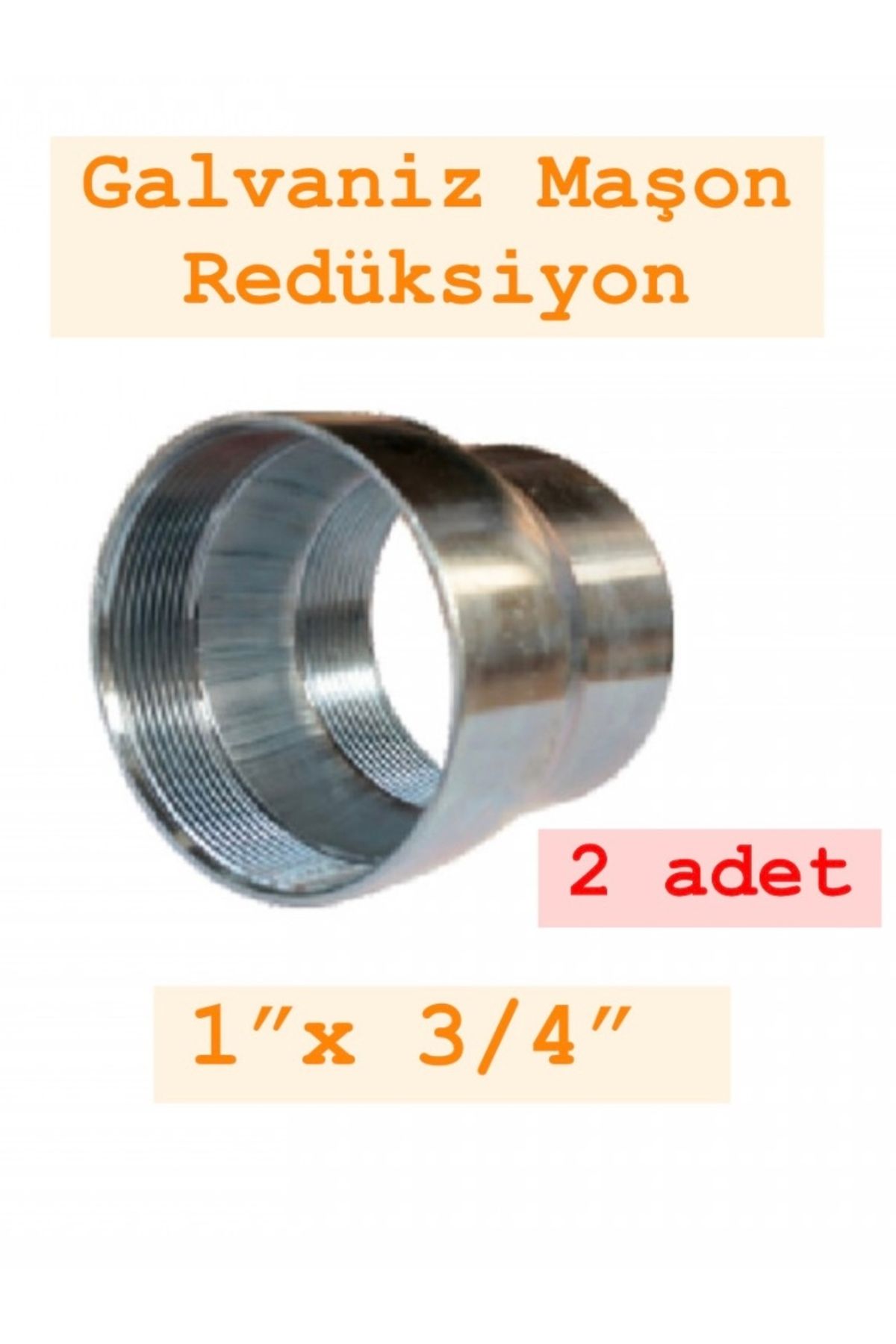 SFS 1”x 3/4” Galvanizli Manşon Redüksiyon – 2 Adet