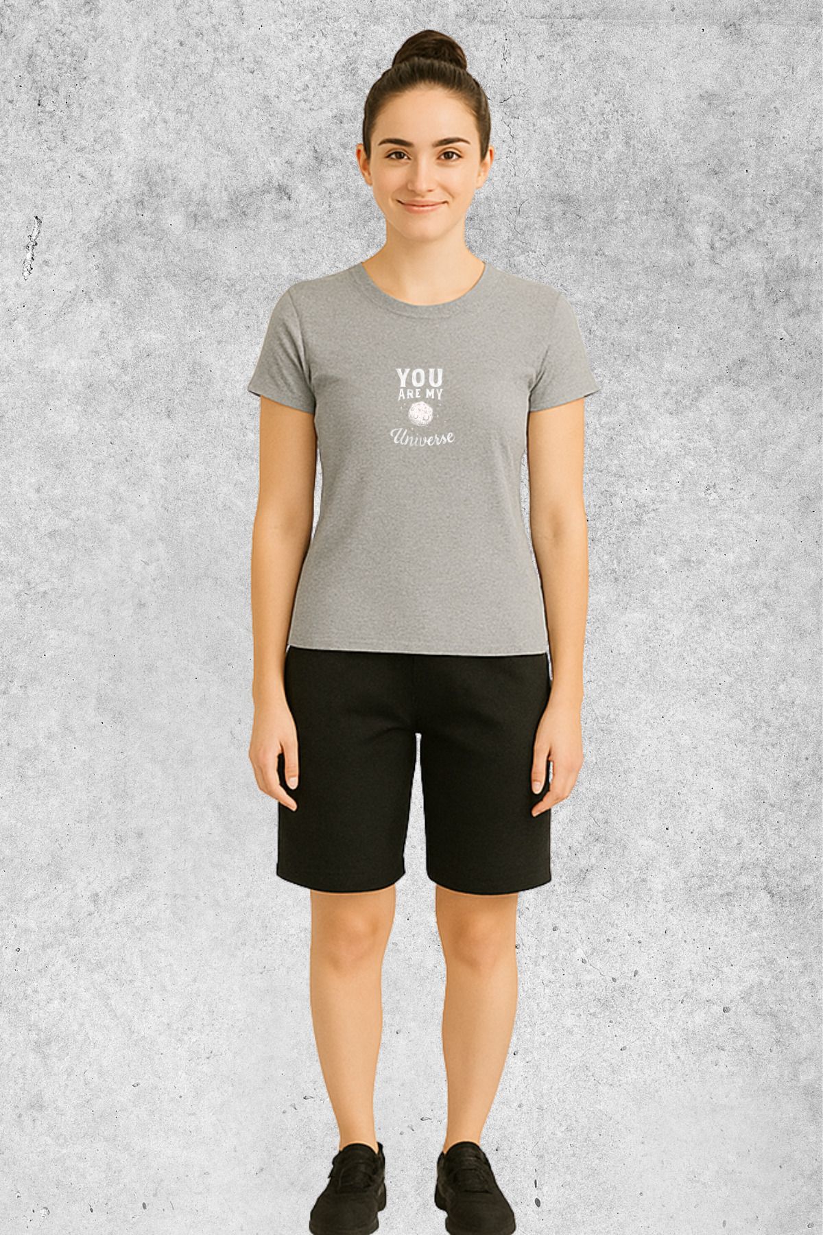 MOLICO Basic unisex sıfır yaka kısa kollu BASKILI TSHİRT
