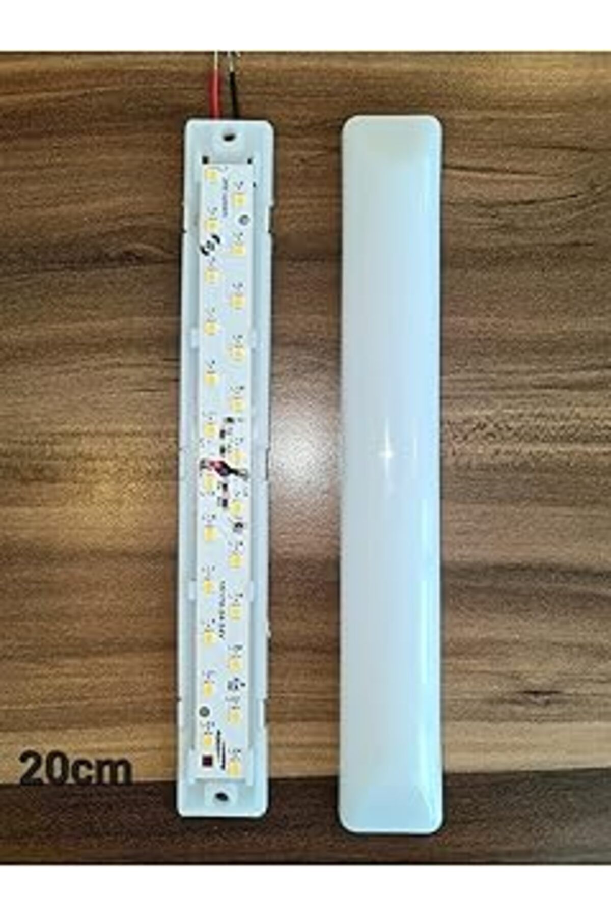 Mu Art Ahşap Unikom 100'Lu Paket 24V Tente Led Aydınlatma Armatür 20Cm-Oval Taban-Gün Işığı 3000K