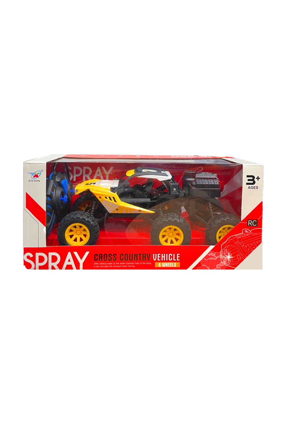 Banadabak KUMANDALI DUMAN ATAN JEEP 299-2 F/F R/C 6 TEKER ŞARJLI 3+(1 ADET FİYATIDIR)