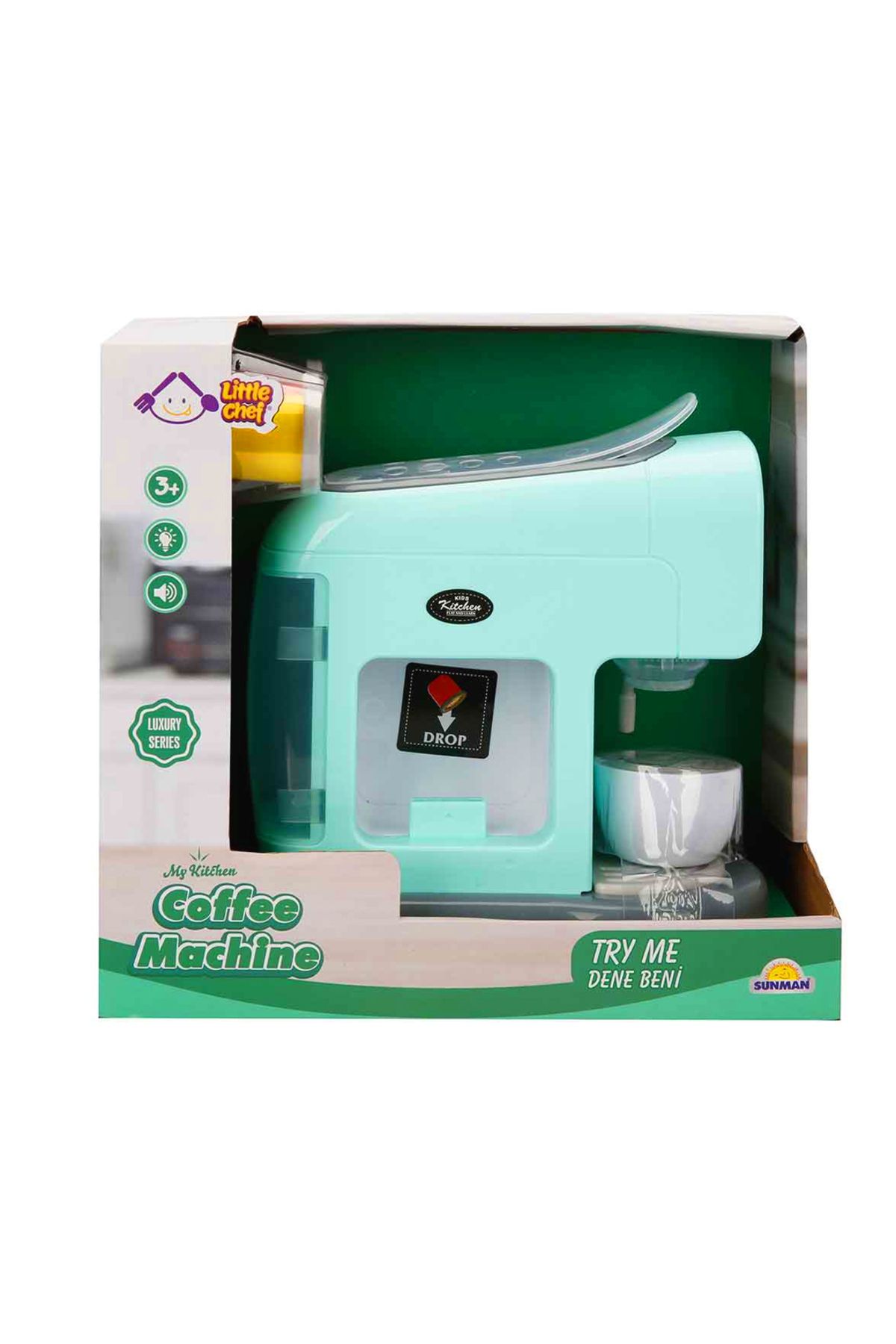 Banadabak LİTTLE CHEF COFFEE MACHİNE 998-2 KAHVE MAKİNESİ EV ALETİ SESLİ IŞIKLI PİLLİ 3+(1 ADET FİYATIDIR)