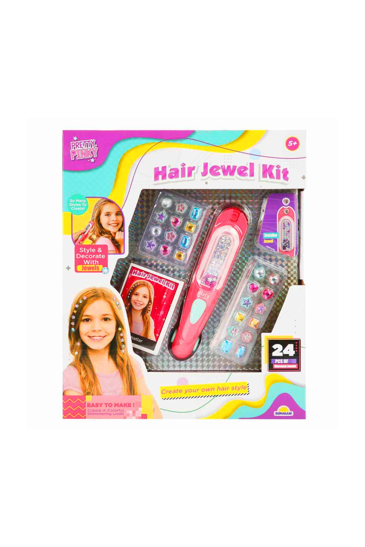 Banadabak PRETTY PİNKY MBK-388 PARILTILI SAÇ ATÖLYESİ GÜZELLİK HOBİ SETİ 5+(1 ADET FİYATIDIR)