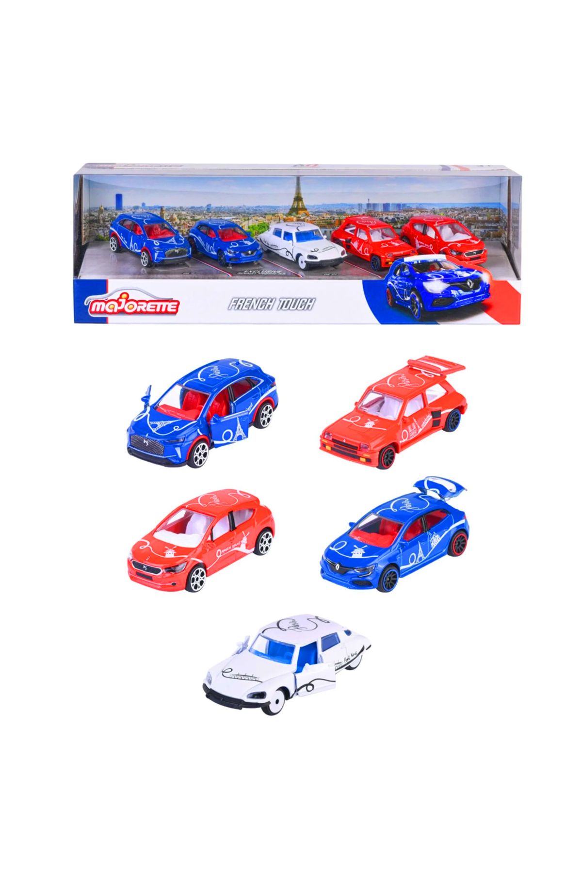 Banadabak MAJORETTE 2055012 FRENCH TOUCH METAL ARABALAR 5 Lİ SET 3+(1 ADET FİYATIDIR)