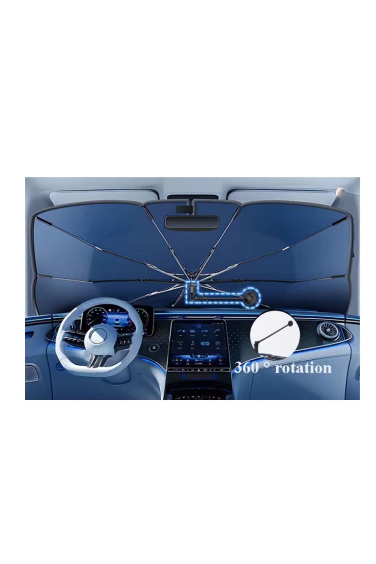 WEHHLER-Ford Puma 1.0L Ecoboost Mhev Titanium Manual 2024 Windshield Sunshade-Torpedo Guard with Folding Handle 7