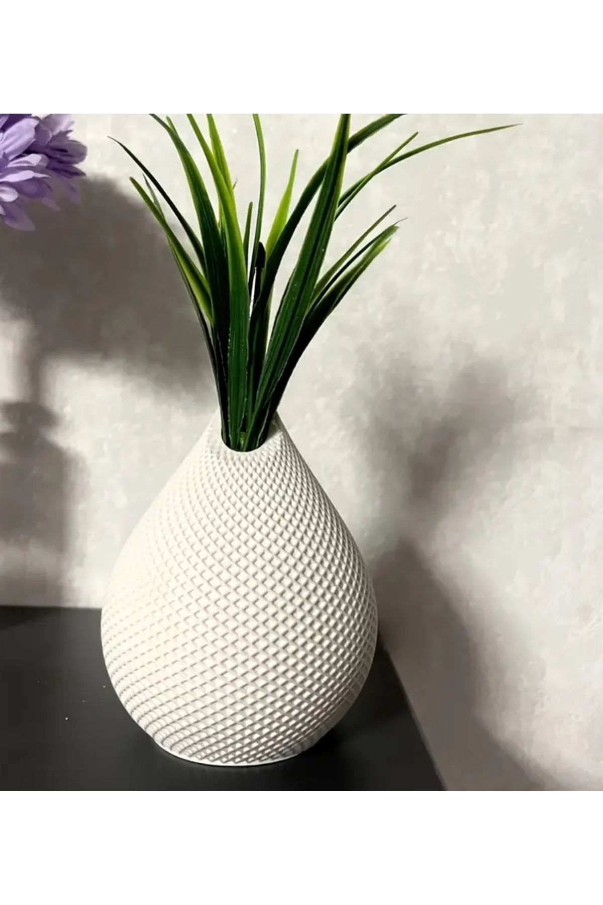 LAURELWOOD Laurel-wood Beton-Dekoratif-Bohem-Su Damlası-Kuru Çiçek-Vazo