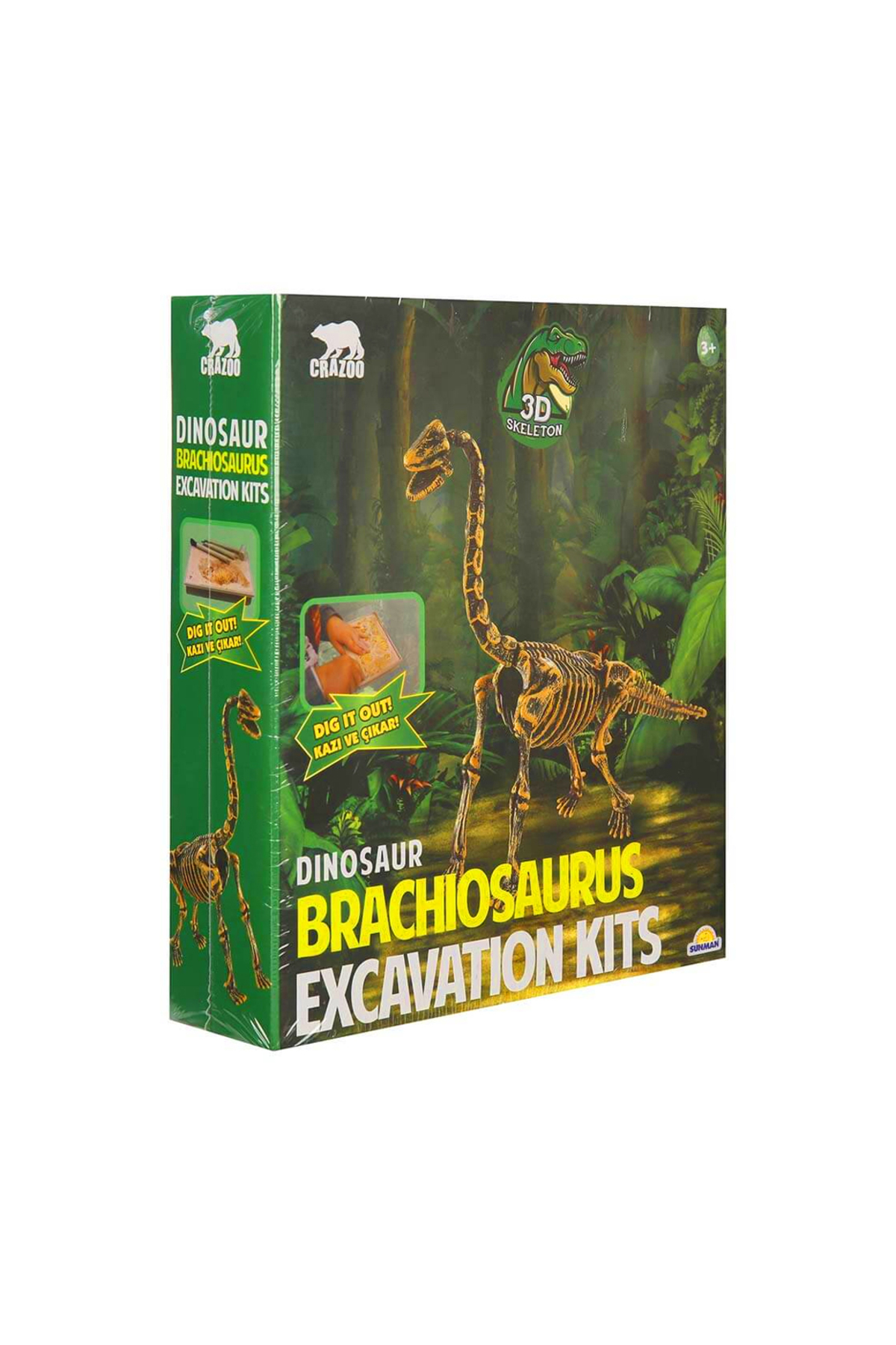 Genel Markalar CRAZOO KAZI SETİ 503 3D DİNOZOR BRACHİOSAURUS 3+(1