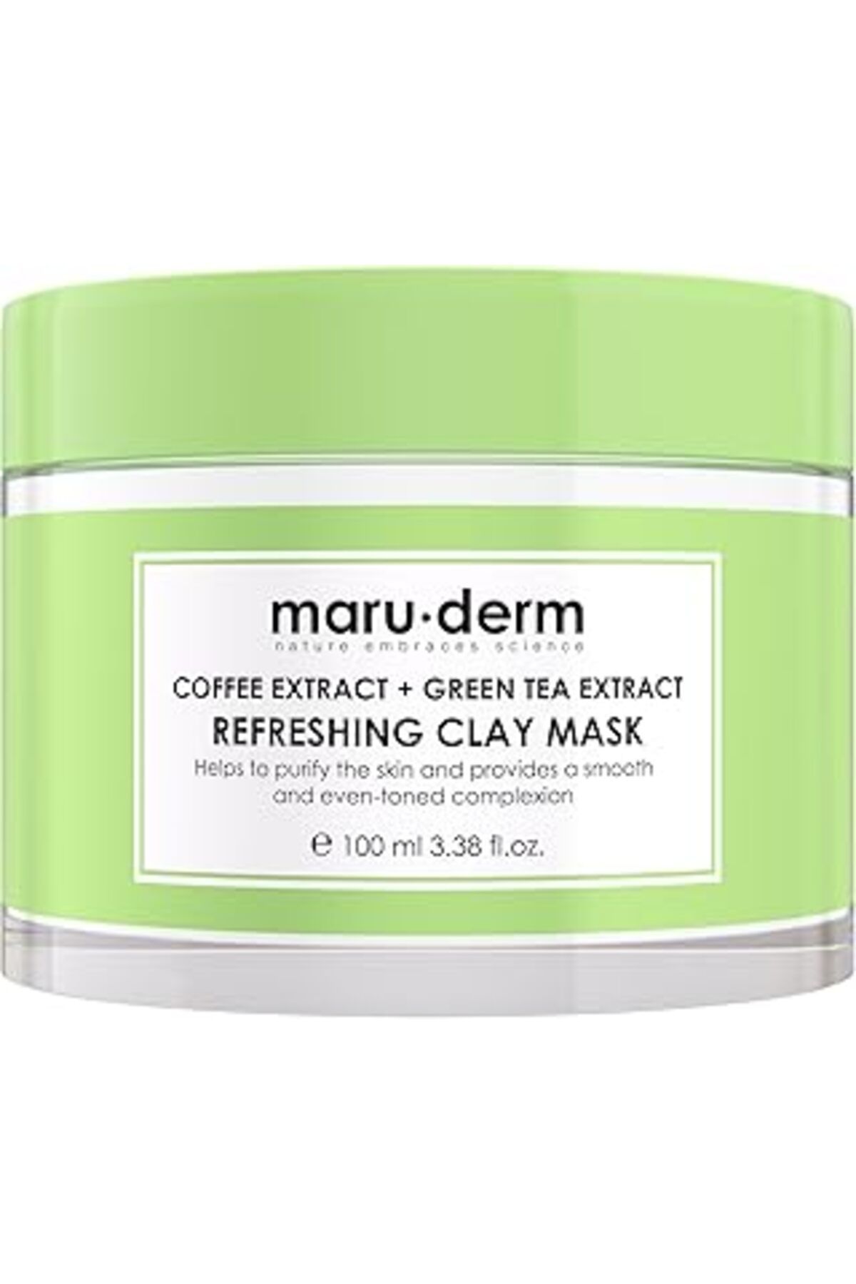Mu Art Ahşap Maruderm Kahve Özü + Yeşil Çay Özü Ferahlatıcı Kil Maskesi 100 Ml