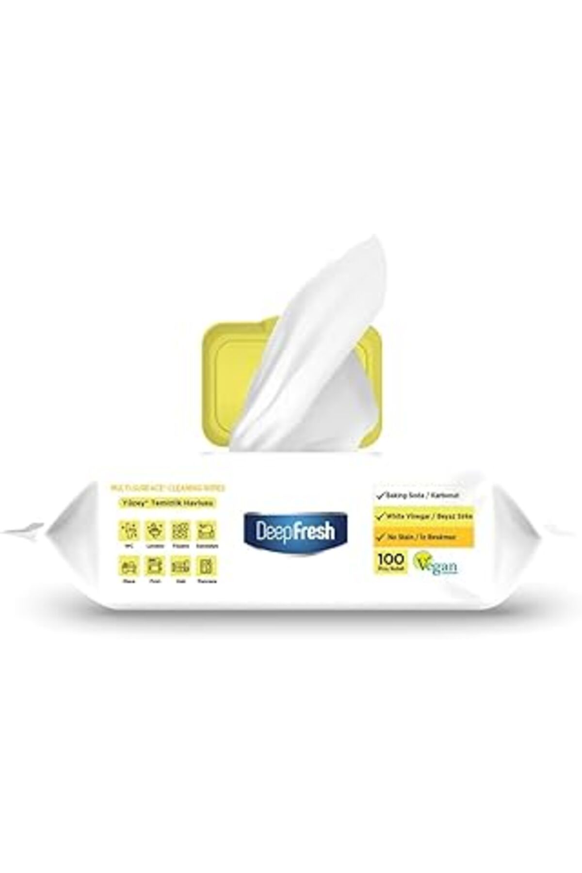 Mu Art Ahşap Deep Fresh İz Bırakmaz Yüzey Temizlik Havlusu Limon 100 Yaprak