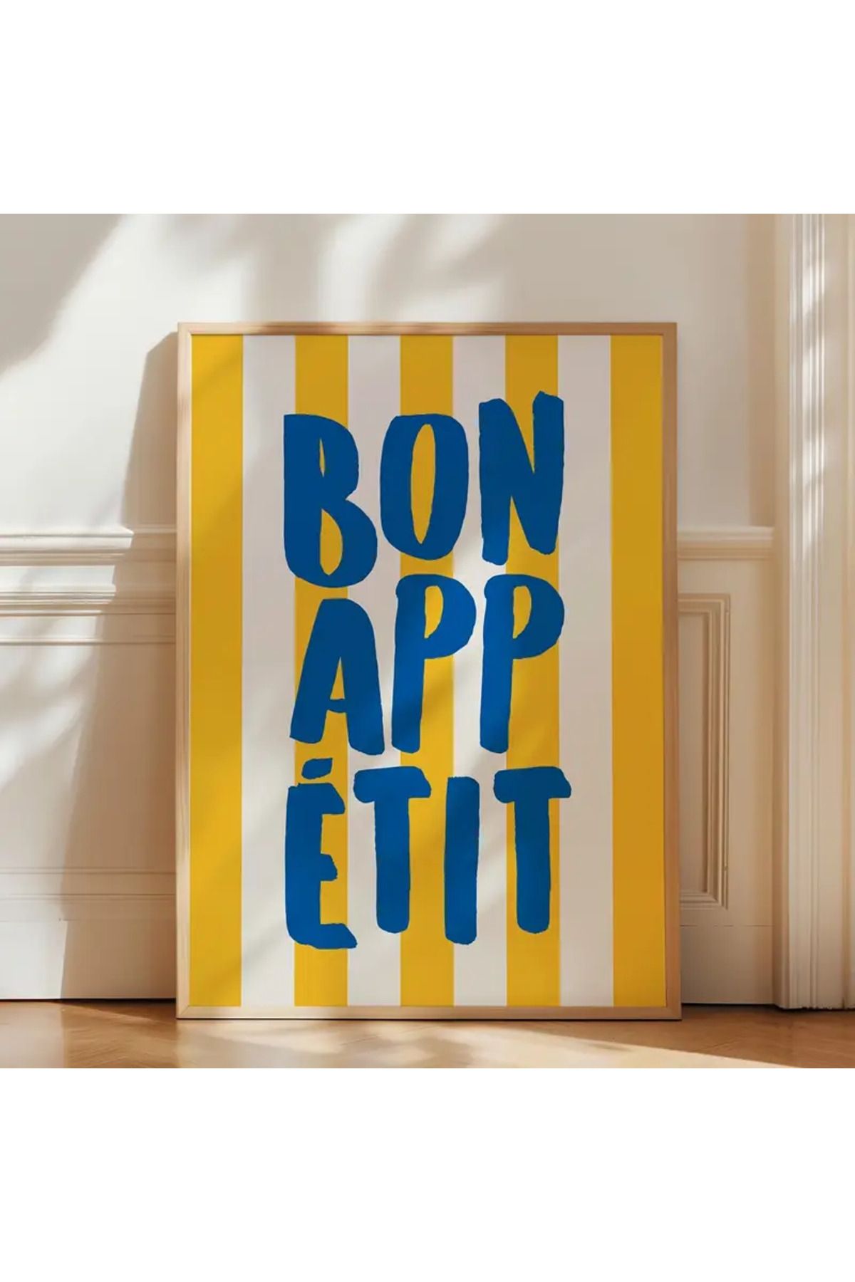 512 STORE Afiyet Olsun Fransızca Estetik Duvar Dekor Tablo Çerçevesiz Poster