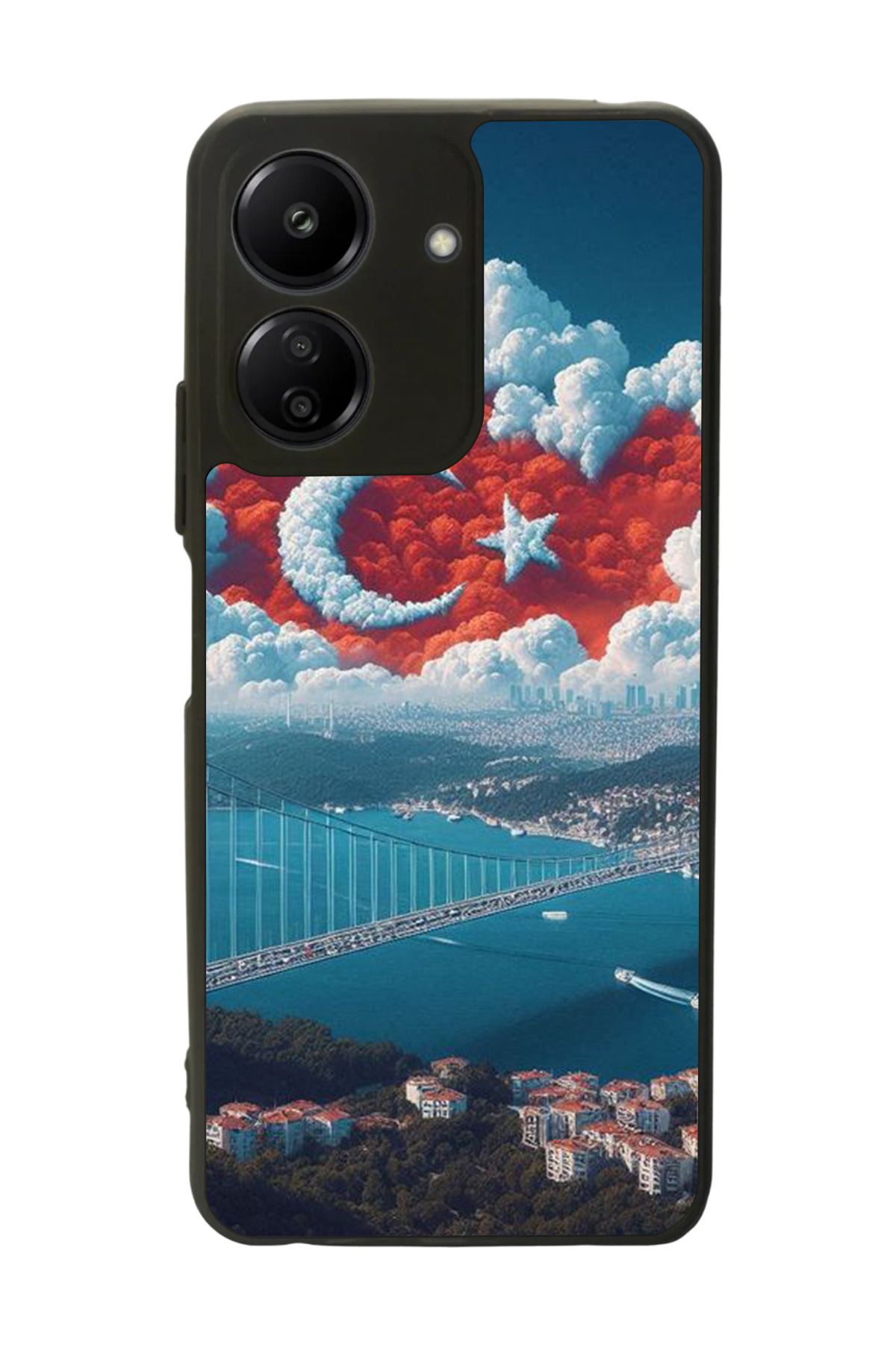 BGAKSESUAR Xiaomi Redmi 13C Uyumlu Mat Siyah Kılıf – Yumuşak Silikon, Koruyucu, Şok Emici Kapak