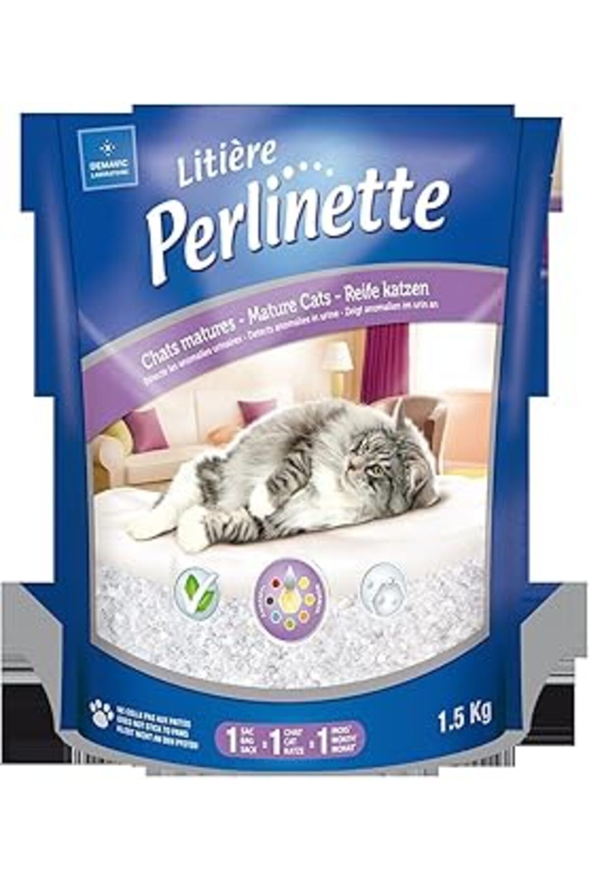 Mu Art Ahşap Perlinette Detect Erken Teşhis Kedi Kumu 1,5 Kg (3,7 Lt)