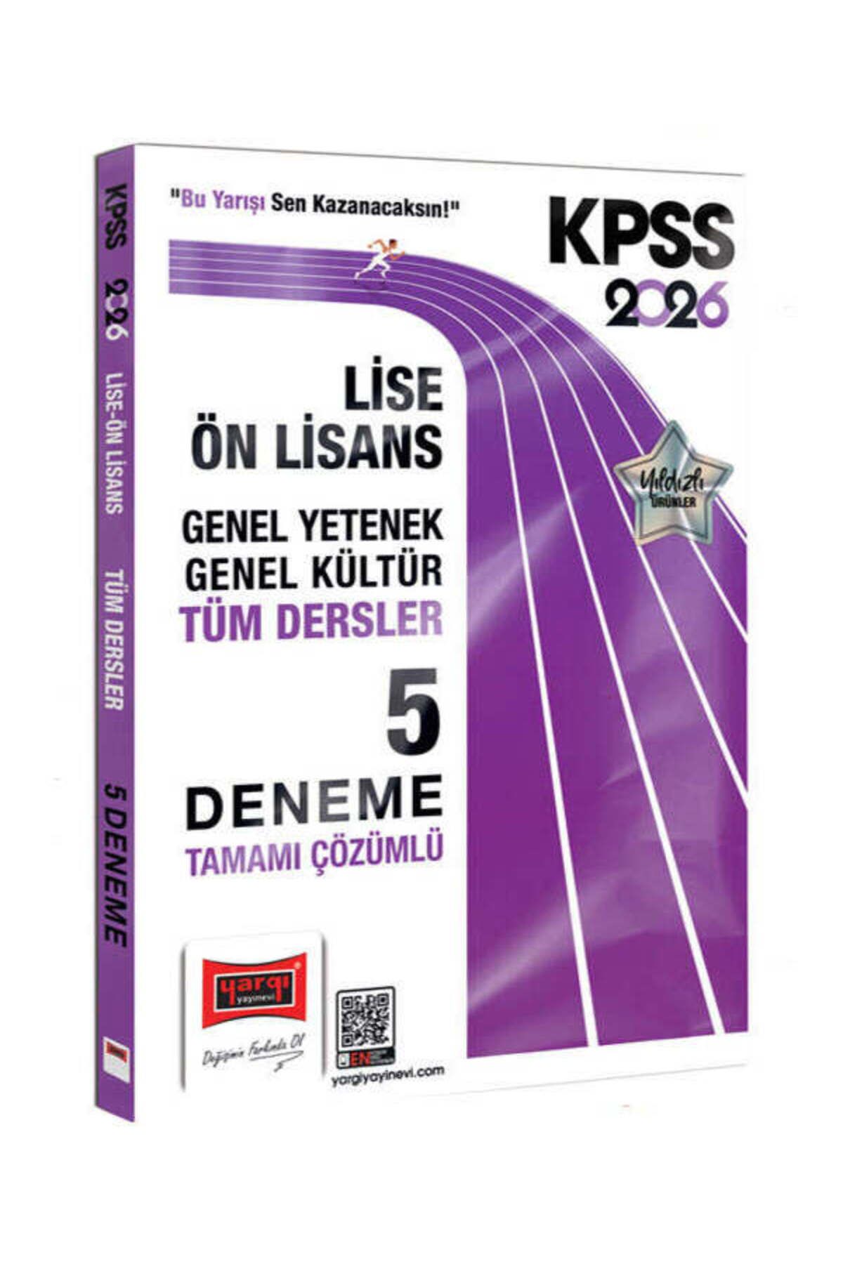 Yargı Yayınları Yargı Yayınları 2026 KPSS GK-GY Lise Ön Lisans Tüm Dersler Tamamı Çözümlü 5 Deneme