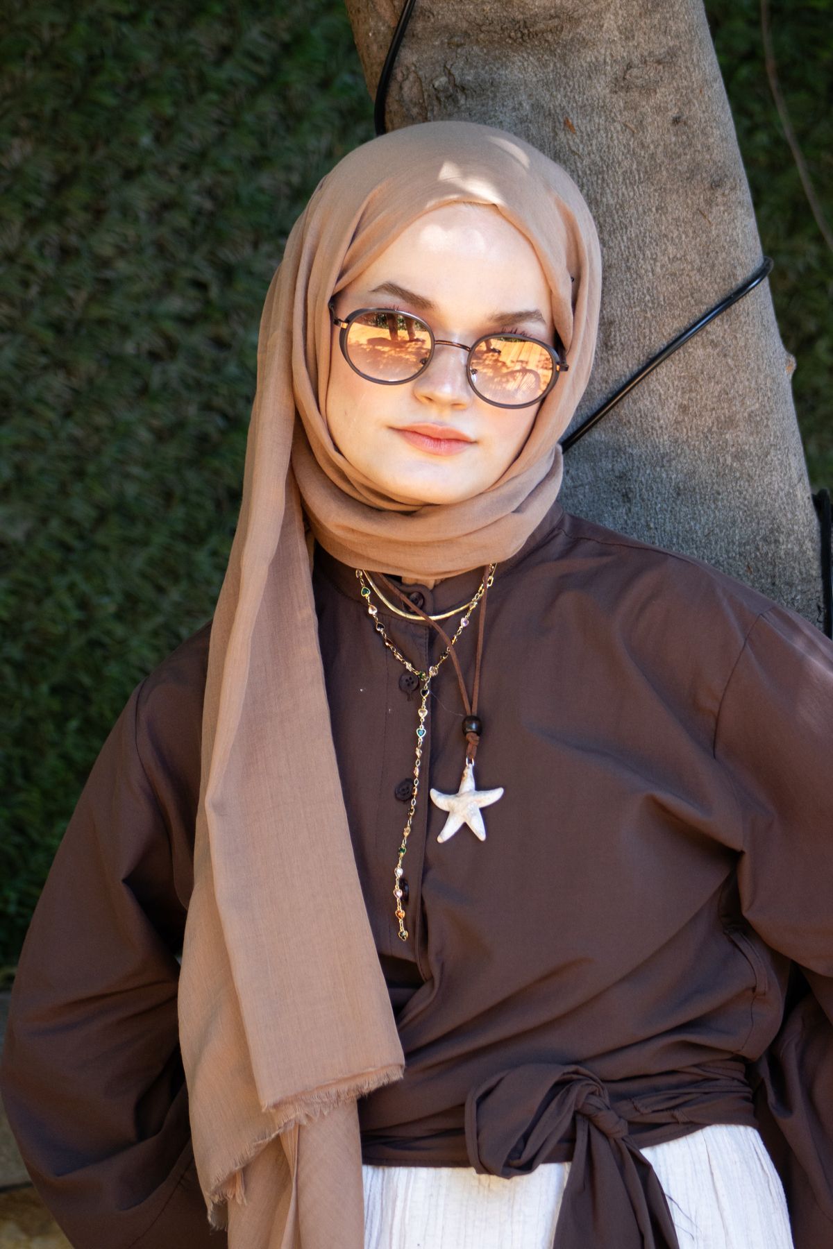 CHALE Pure Pamuk Serisi - Nude - %100 Pamuk Şal