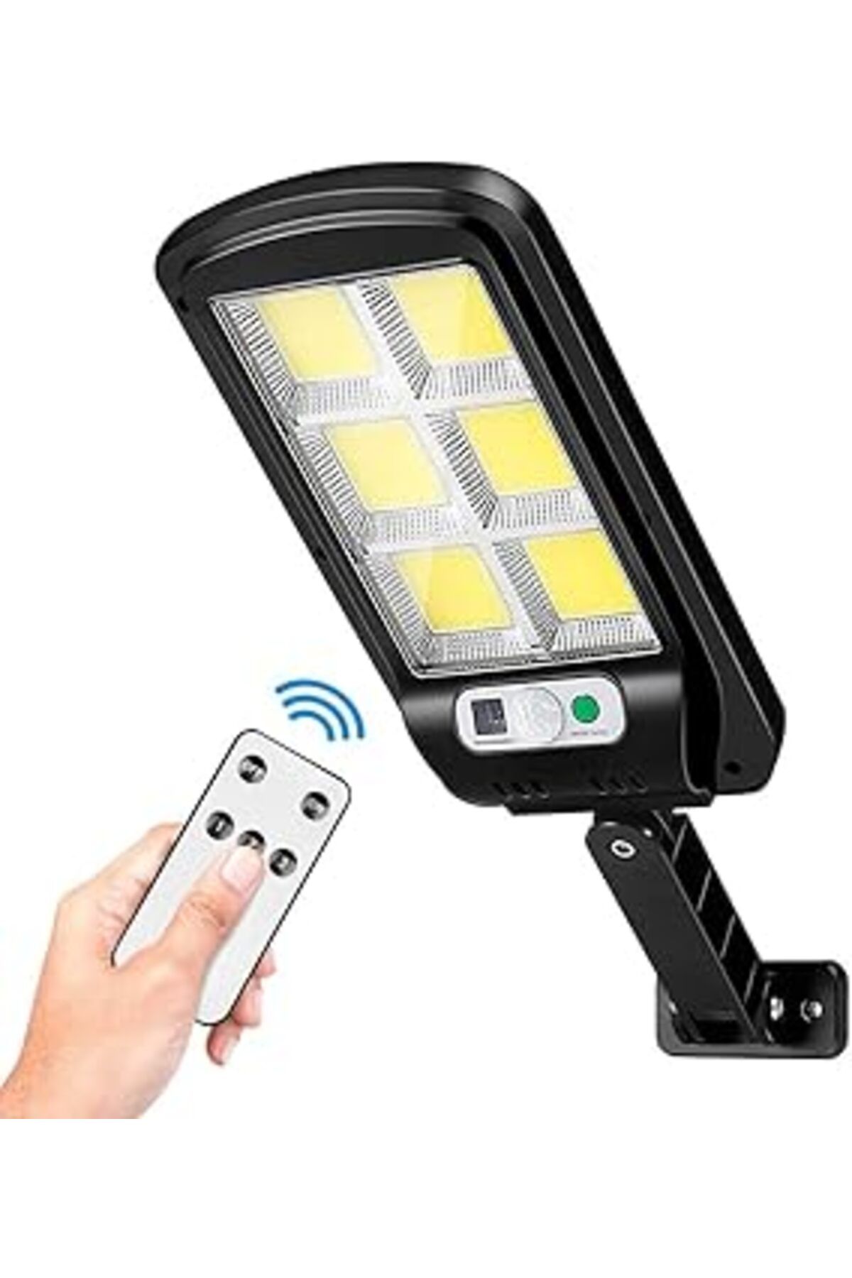Mu Art Ahşap Kyrotech Sensörlü Solar Güneş Enerjili 6 Cob Led'Li Bahçe Aydınlatma, 3 Modlu Uzaktan Kumandalı, So