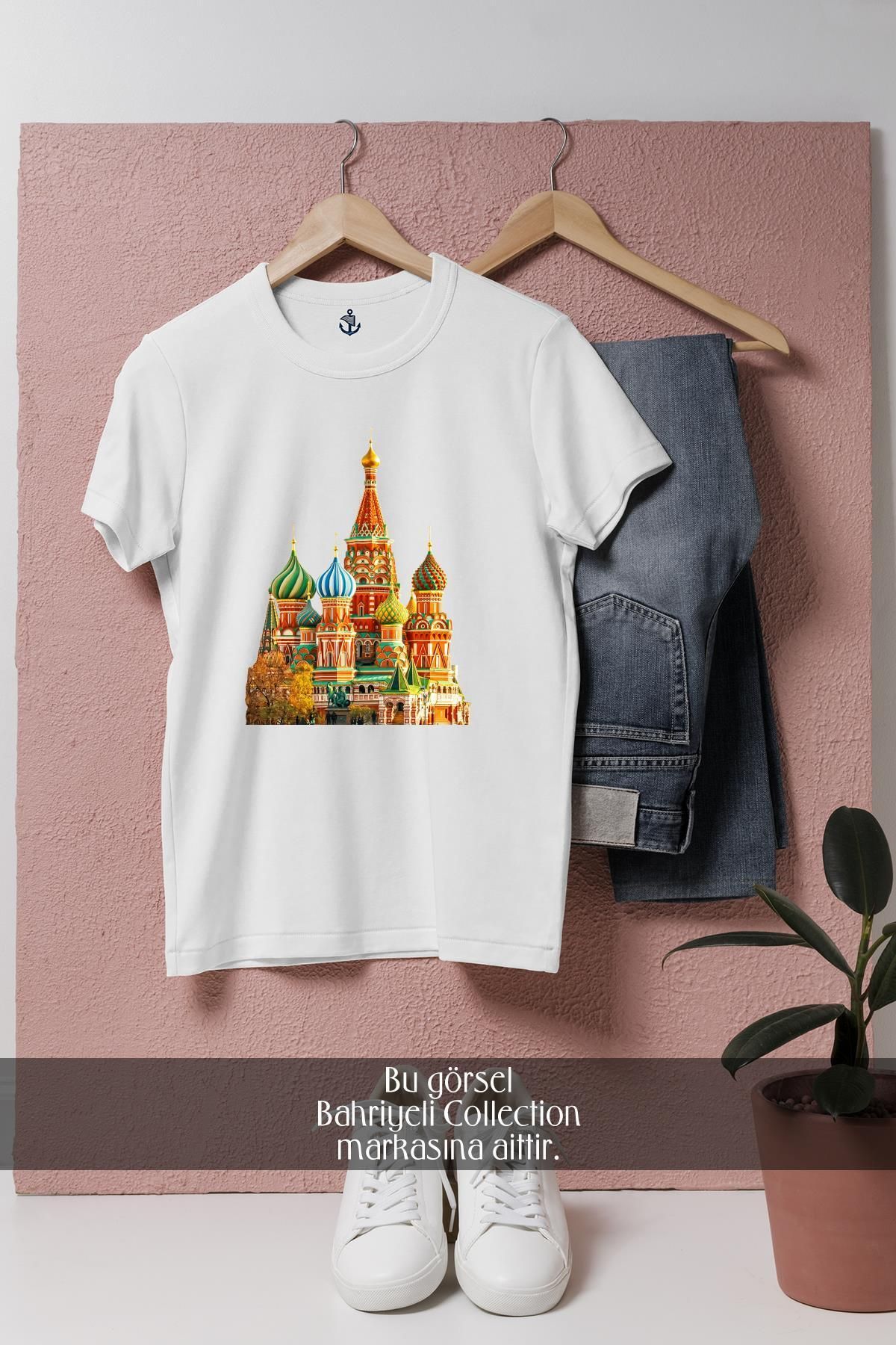Bahriyeli Collection Oversize Pedro Gavidia Moscow Cathedral Tasarımlı Unisex T-Shirt