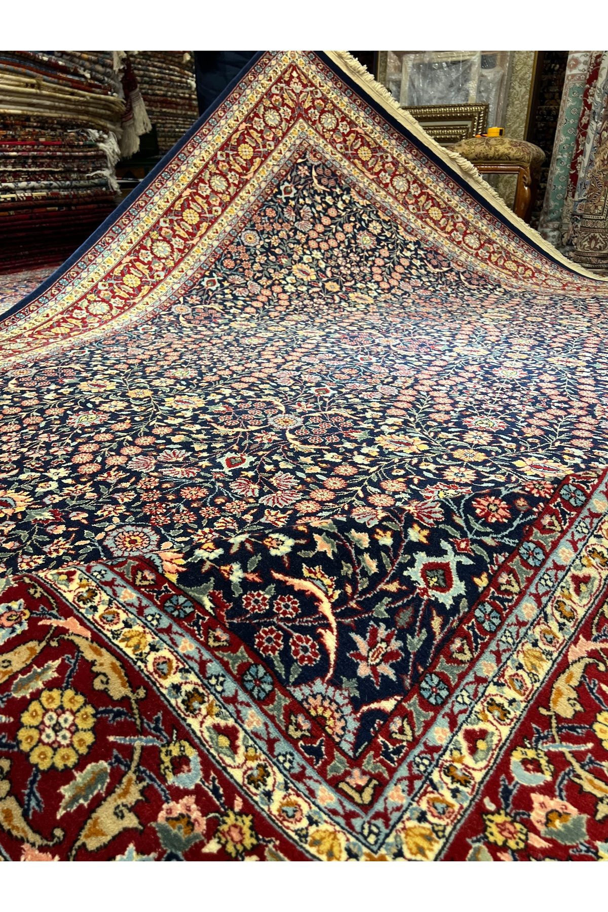 RD RAMAZAN DAĞ EL HALI SANATI El Dokuma Hereke Halısı İmzalı Yedi Dağın Çiçeği Sümerbank Dokuma Muazzam Bir Eser Ebat 300x200