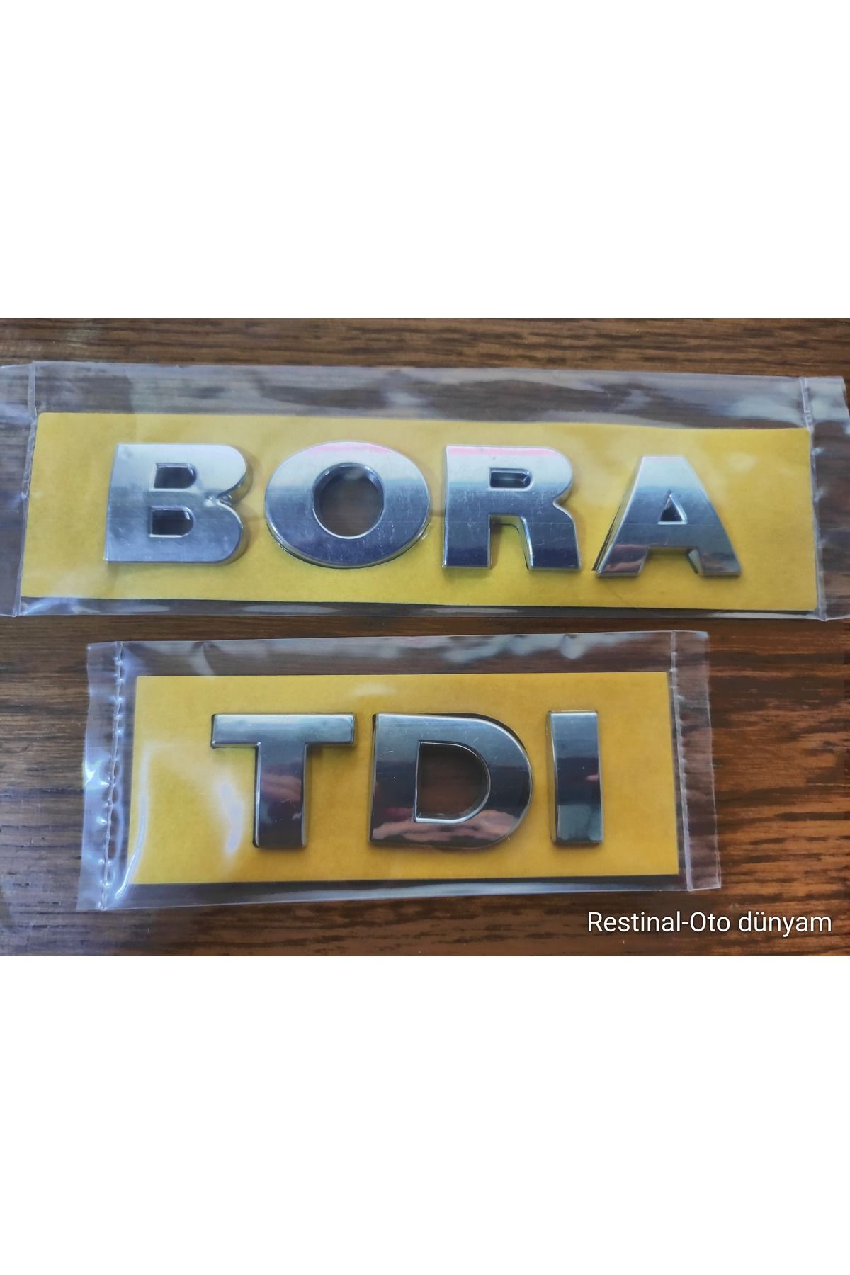 restinal Vw Bora bagaj yazı + tdi bagaj yazısı 1999 - 2006 1.9 Krom Arka Bagaj Yazısı Set