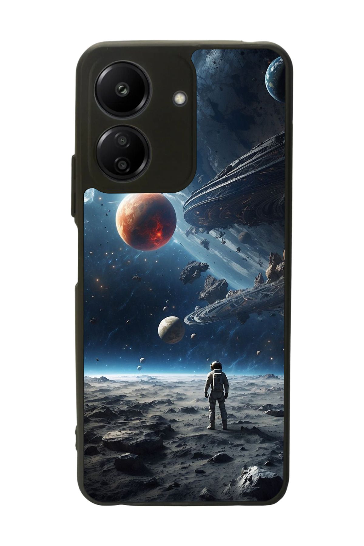 BGAKSESUAR Xiaomi Redmi 13C Uyumlu Mat Siyah Kılıf – Yumuşak Silikon, Koruyucu, Şok Emici Kapak