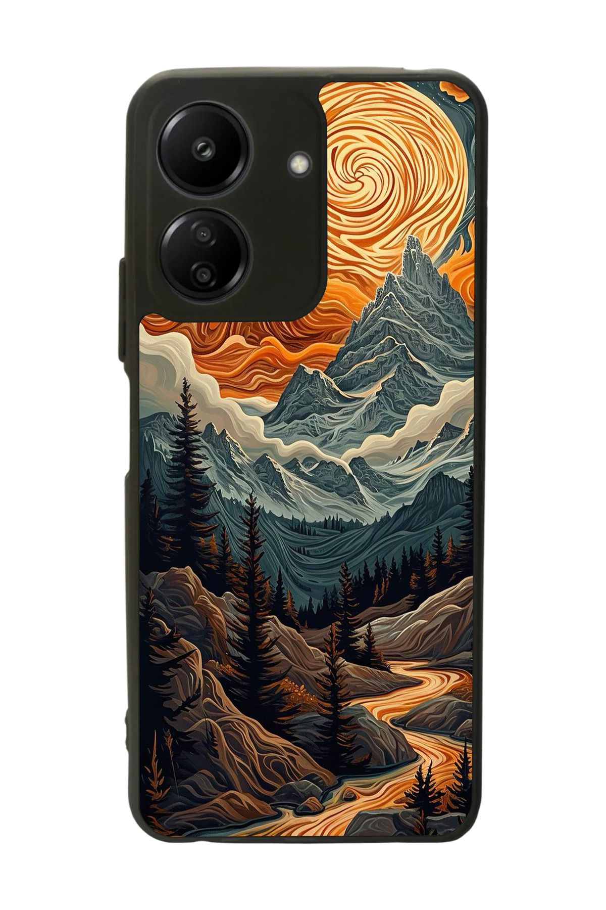 BGAKSESUAR Xiaomi Redmi 13C Uyumlu Mat Siyah Kılıf – Yumuşak Silikon, Koruyucu, Şok Emici Kapak