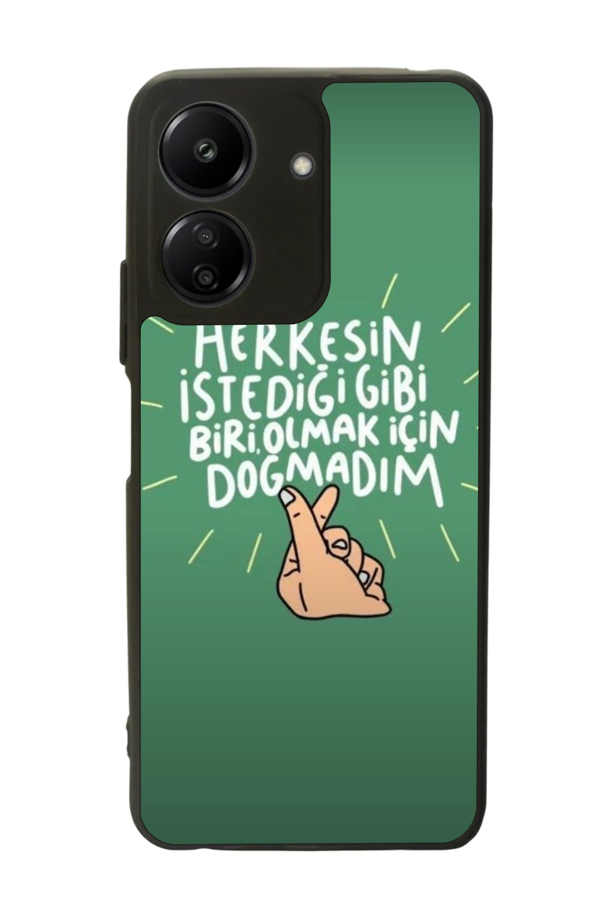 BGAKSESUAR Xiaomi Redmi 13C Uyumlu Mat Siyah Kılıf – Yumuşak Silikon, Koruyucu, Şok Emici Kapak