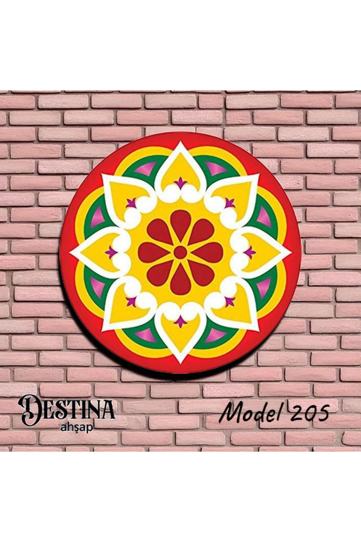 Destina Ahşap Ahşap Mandala Boyama Seti- Ahşap Boyama- Model 205-23cm*23cm