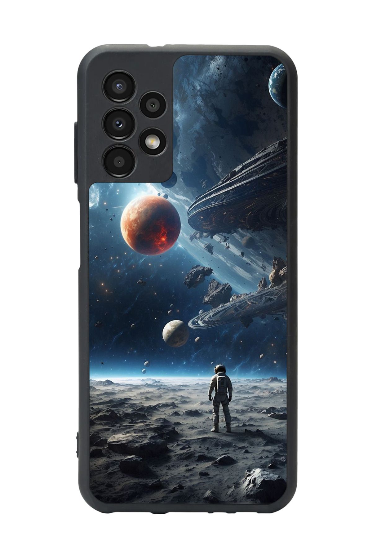 BGAKSESUAR Samsung Galaxy A72 Uyumlu Mat Siyah Kılıf – Yumuşak Silikon, Koruyucu, Şok Emici Kapak
