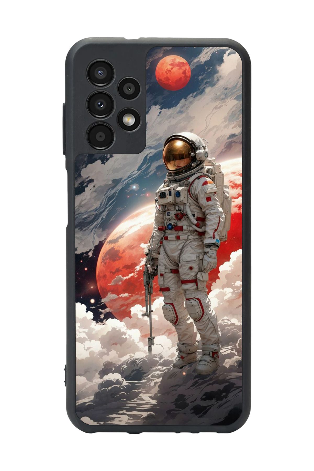 BGAKSESUAR Samsung Galaxy A23 Uyumlu Mat Siyah Kılıf – Yumuşak Silikon, Koruyucu, Şok Emici Kapak
