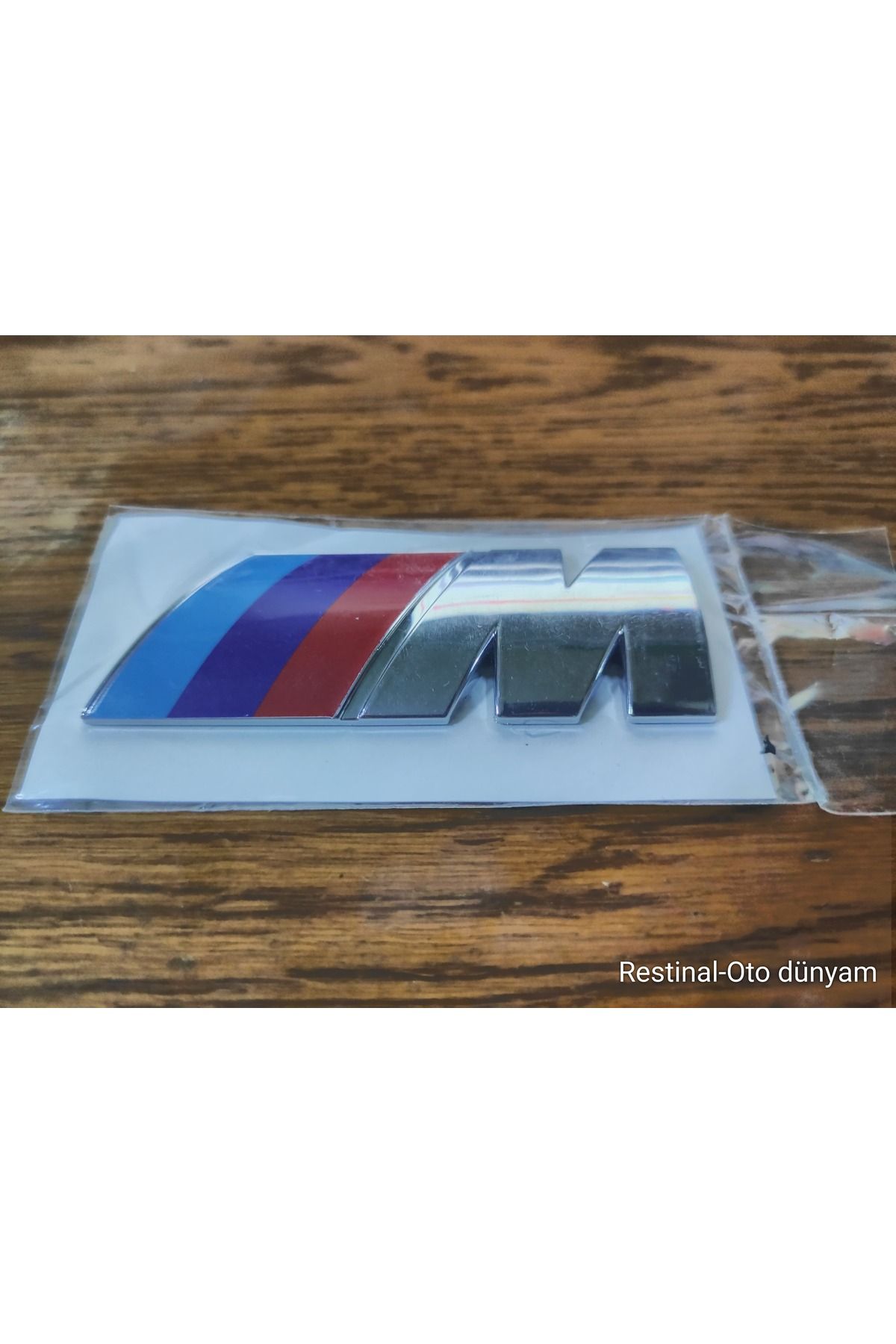 restinal BMW M Krom Kaplama Bagaj Arması Yazısı Logosu 3M 3D ABS Bmw E46 M ROZETİ (8CM X 3CM M LOGO)
