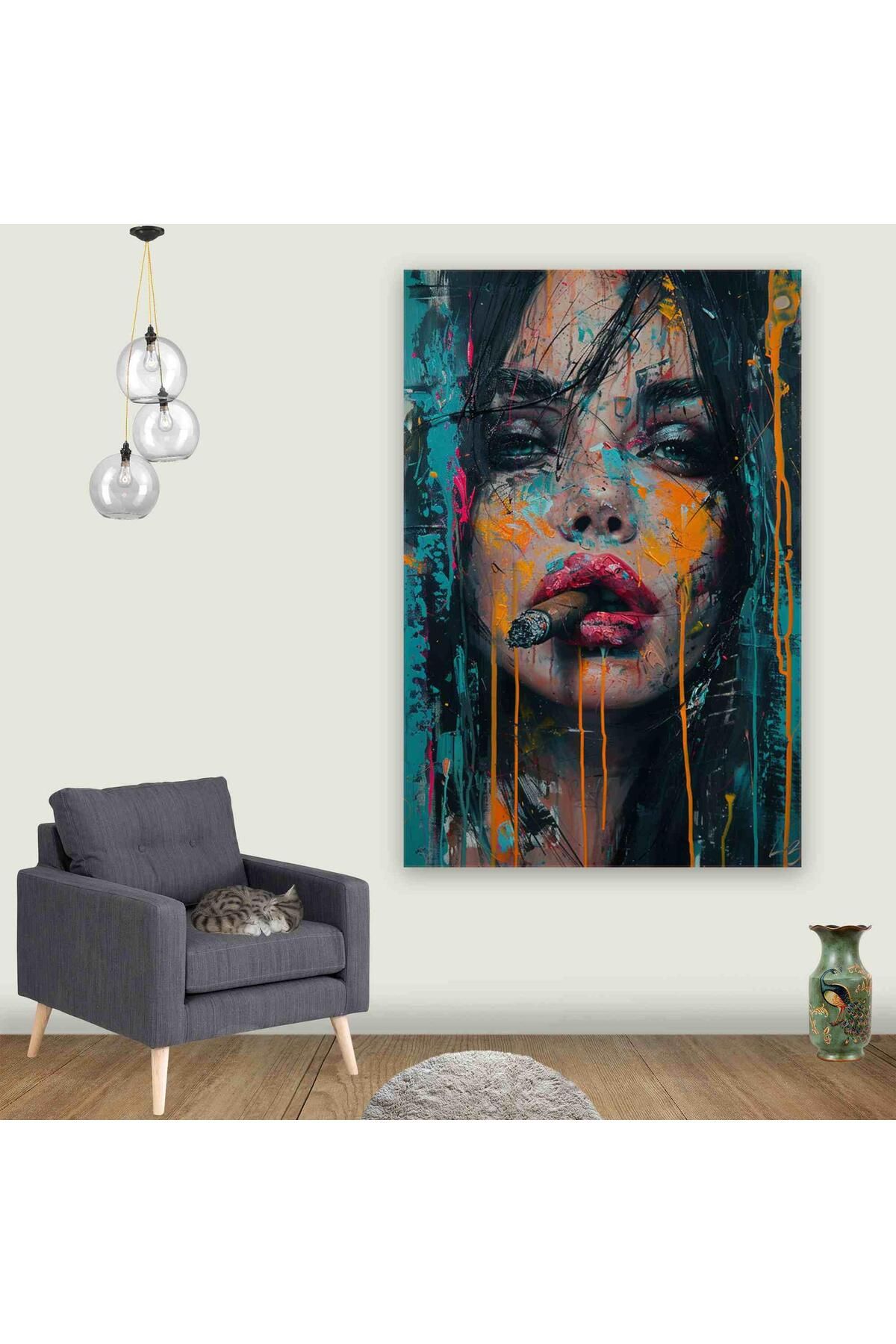 Ritmo Canvas Pro İçen Kadın (2) Kanvas Tablo