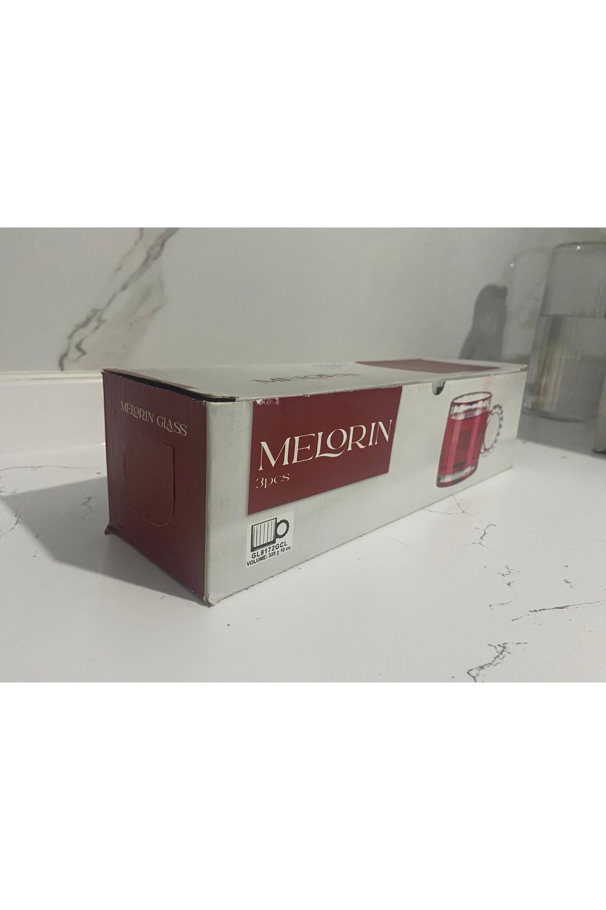 Melorin 3 LÜ BONCUK KULPLU CAM BARDAK