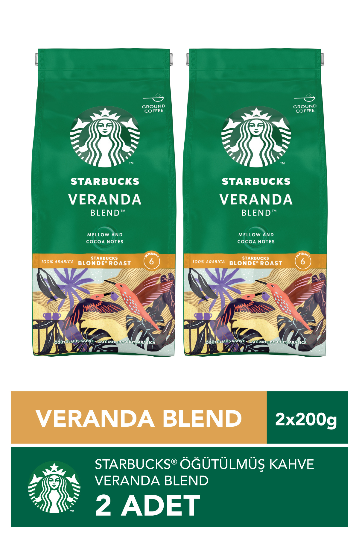 starbucks coffee Veranda Blend Öğütülmüş Kahve 2x200g