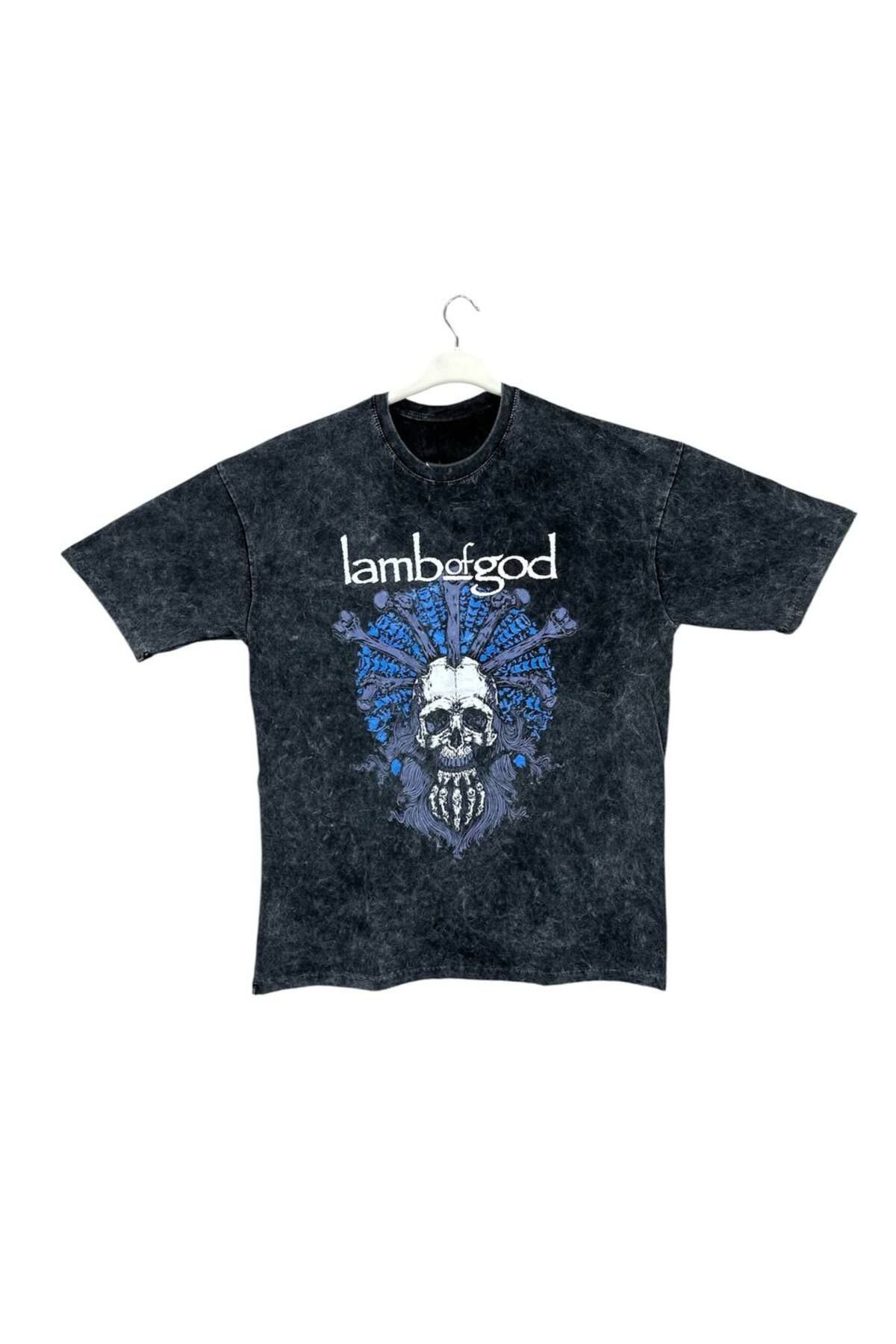 Lucky Boy Lamb Of God Yıkamalı Vintage T-Shirt