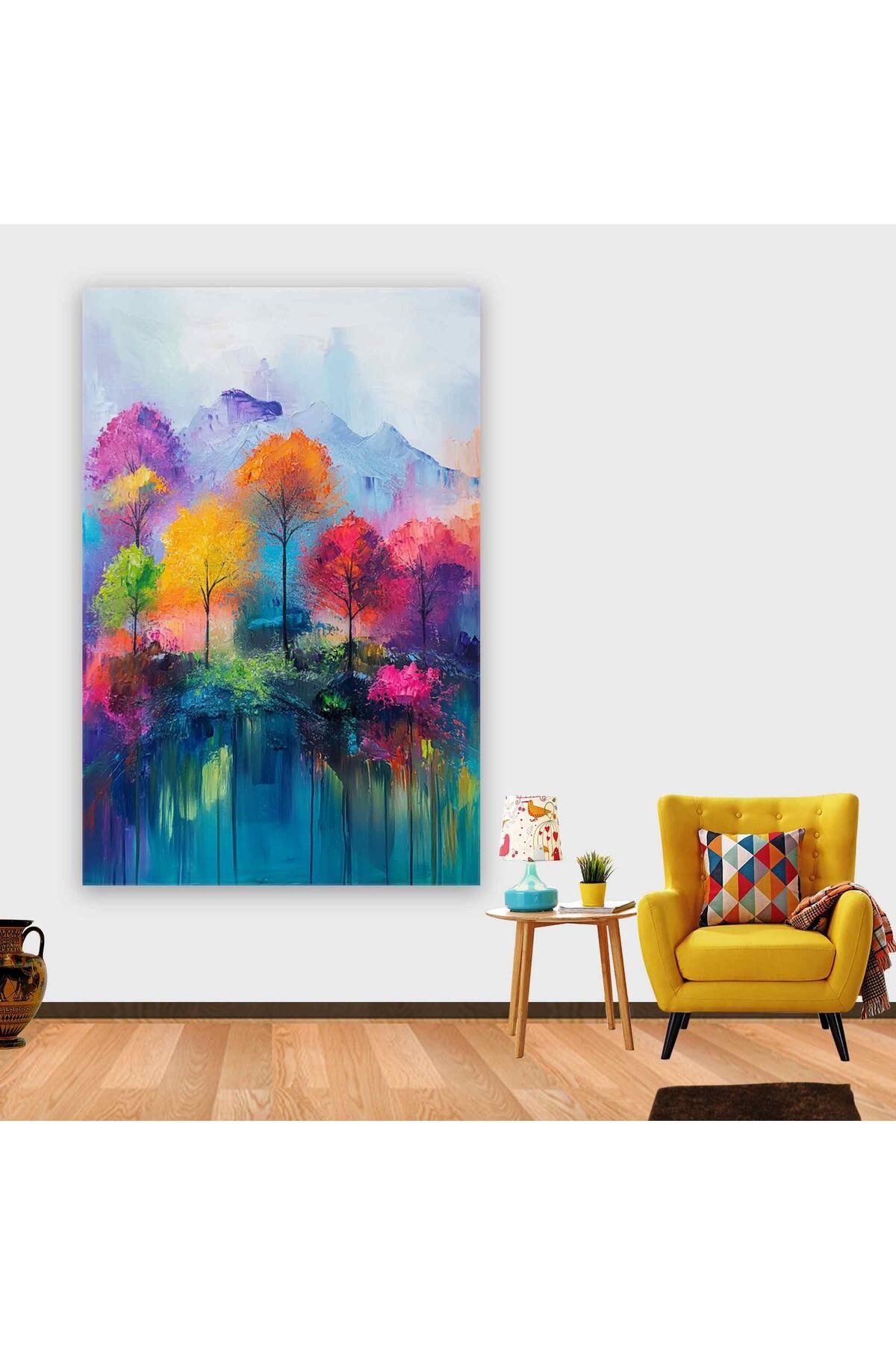 Ritmo Canvas Renkahenk Ağaçlar 2 Kanvas Tablo